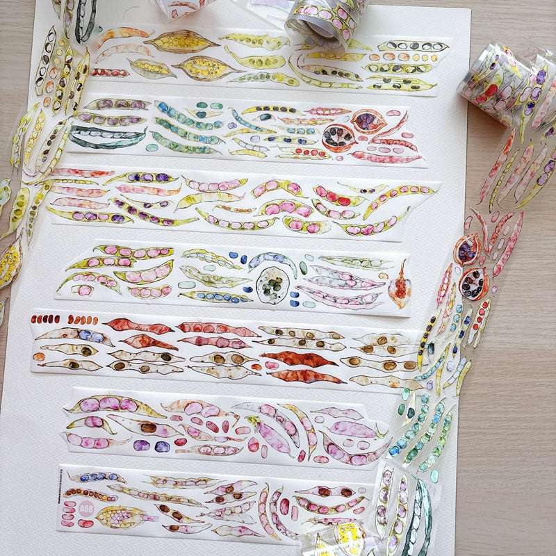Seahorse Forest Vol.12【A68#Pod】Vintage Scene Original Design Pre-Cut Washi/PET Tape Stickers,for Scrapbook Supplies,Junk Journal Supplies