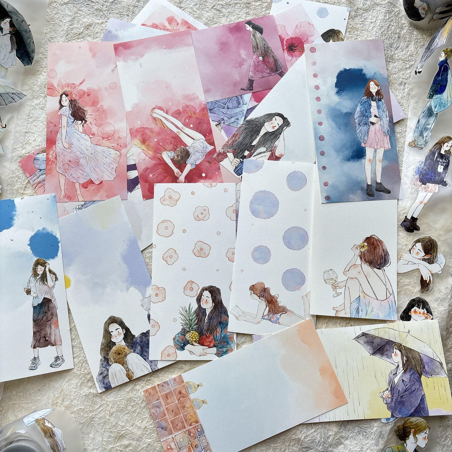 DingDing Vol14 【96 Pcs Rectangular  Sticky Notes With Unique Patterns】,Original Design Bookmark,Card,Gifts for Readers, Page Marker Book Markers for Women Girls Adults Kids