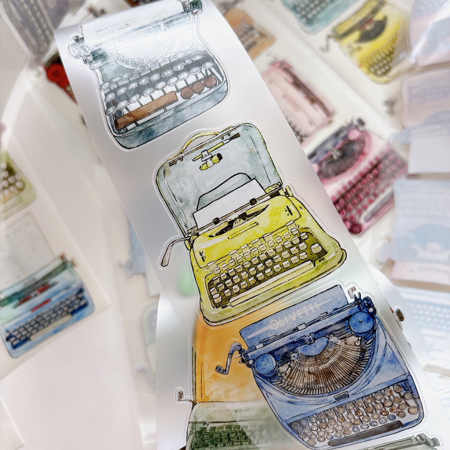 Seahorse Forest Vol11【A64#Tap-tap】Vintage Printer Original Design Pre-Cut Washi/PET Tape Stickers,for Scrapbook Supplies,Junk Journal Supplies