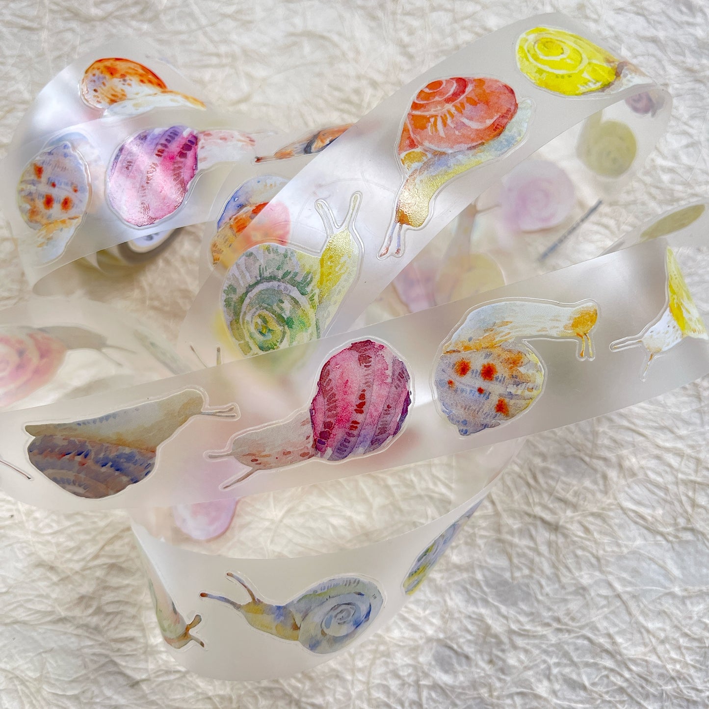 NuNu(DingDing) Vol1【N04 Snail】Salt Style Washi/PET Tape Stickers,for Scrapbook Supplies,Scrapbook Tape Stickers,Junk Journal Supplies