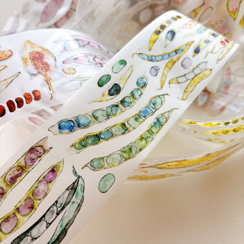 Seahorse Forest Vol.12【A68#Pod】Vintage Scene Original Design Pre-Cut Washi/PET Tape Stickers,for Scrapbook Supplies,Junk Journal Supplies