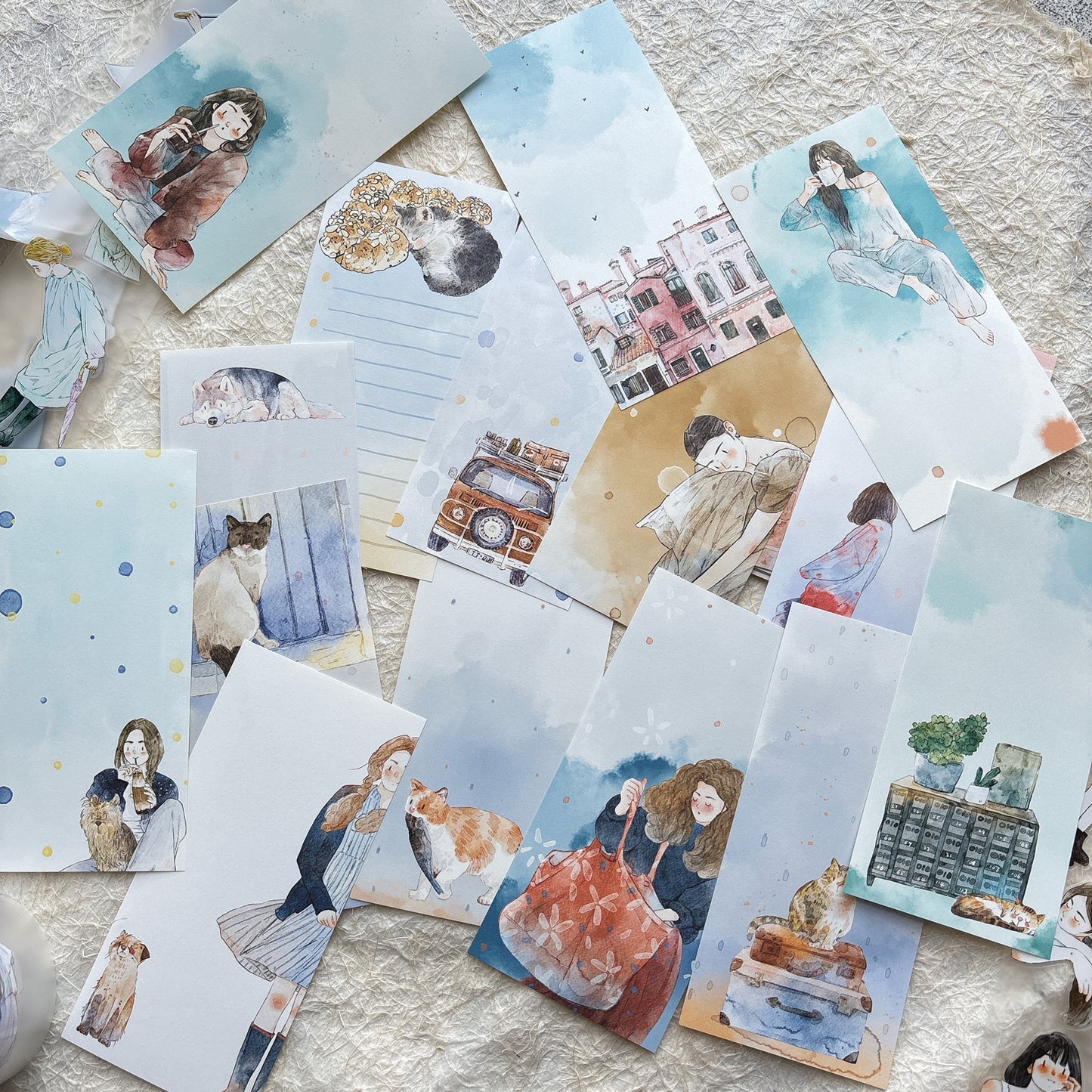 DingDing Vol14 【96 Pcs Rectangular  Sticky Notes With Unique Patterns】,Original Design Bookmark,Card,Gifts for Readers, Page Marker Book Markers for Women Girls Adults Kids
