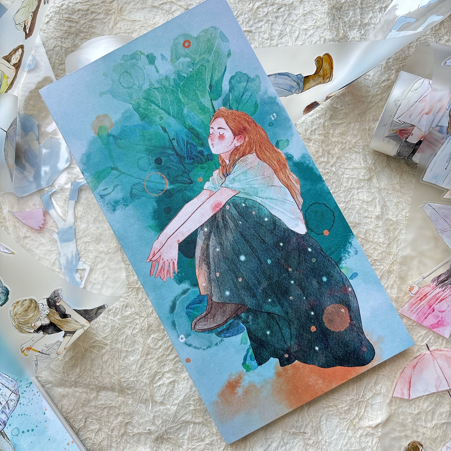 DingDing Vol14【10 Pcs 21x11cm,0.7kg TN Notebook】,Washi Sticker Book,Passport, Blank Inner Pages,for Junk Journal,Journaling,Scrapbooking