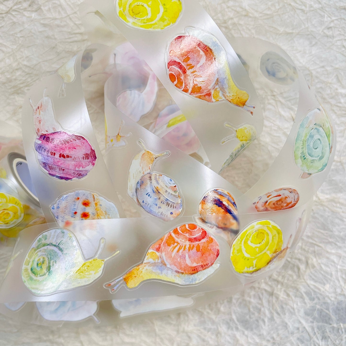 NuNu(DingDing) Vol1【N04 Snail】Salt Style Washi/PET Tape Stickers,for Scrapbook Supplies,Scrapbook Tape Stickers,Junk Journal Supplies