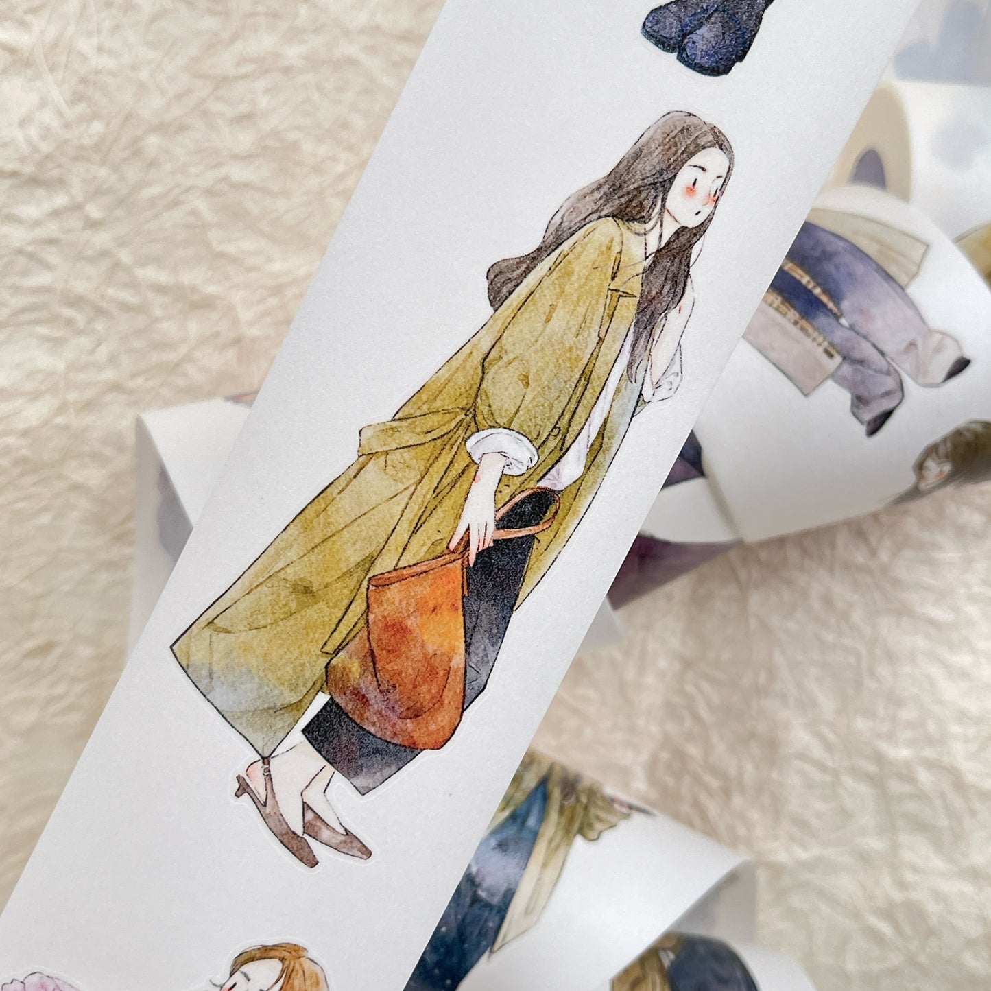 DingDing Vol12【44#Colors of Autumn】Original Design Pre-Cut Washi/PET Tape Stickers,for Scrapbook Supplies,Journaling,Junk Journal,Bullet Journal,Planner Stickers