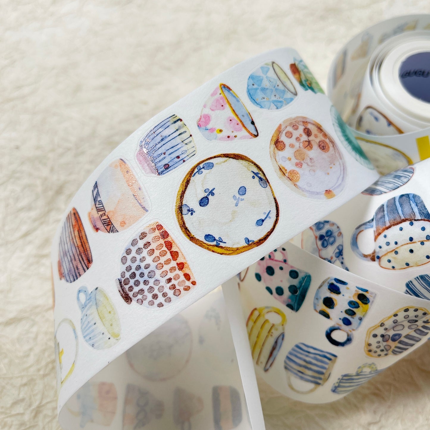 NuNu(DingDing) Vol1【N01 Shallow Cup of Clear Joy】Salt Style Washi/PET Tape Stickers,for Scrapbook Supplies,Scrapbook Tape Stickers,Junk Journal Supplies