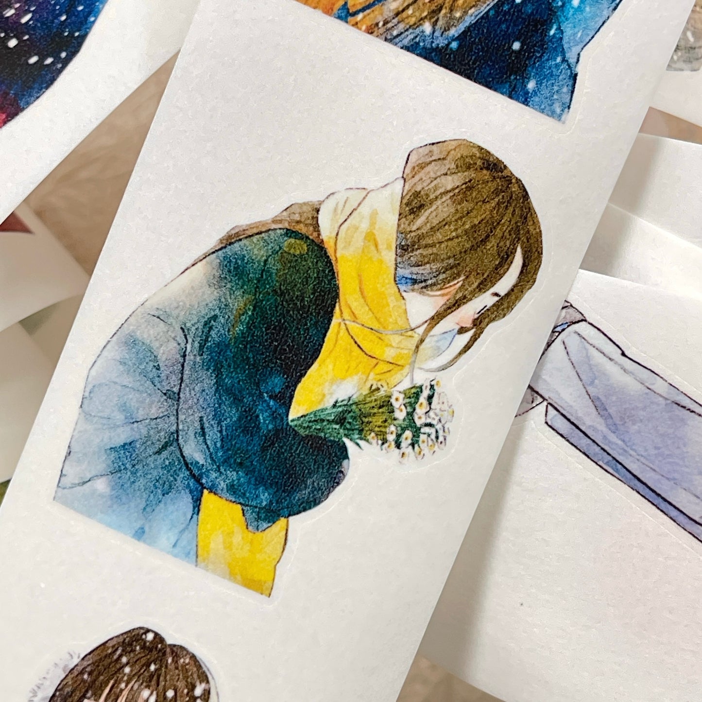 DingDing Vol12【43#Winter Day】Original Design Pre-Cut Washi/PET Tape Stickers,for Scrapbook Supplies,Journaling,Junk Journal,Bullet Journal,Planner Stickers