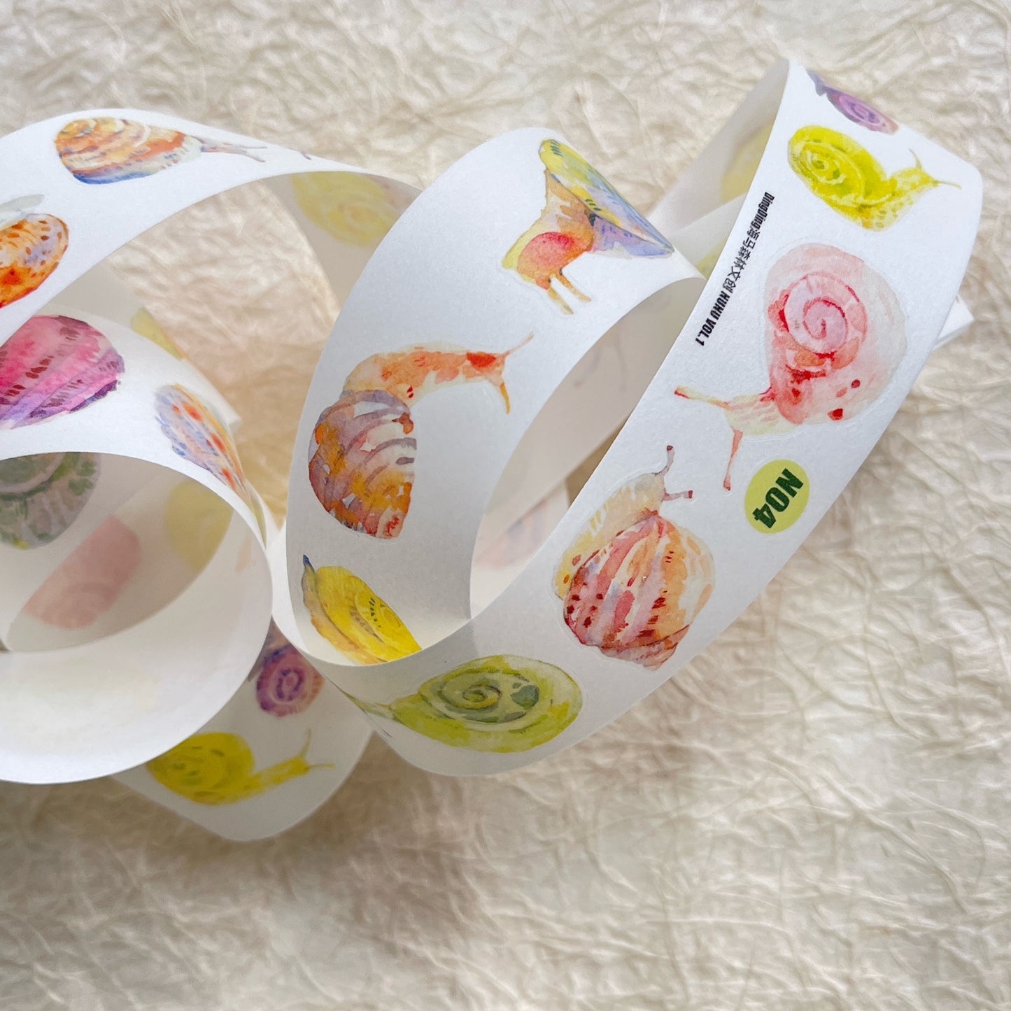 NuNu(DingDing) Vol1【N04 Snail】Salt Style Washi/PET Tape Stickers,for Scrapbook Supplies,Scrapbook Tape Stickers,Junk Journal Supplies