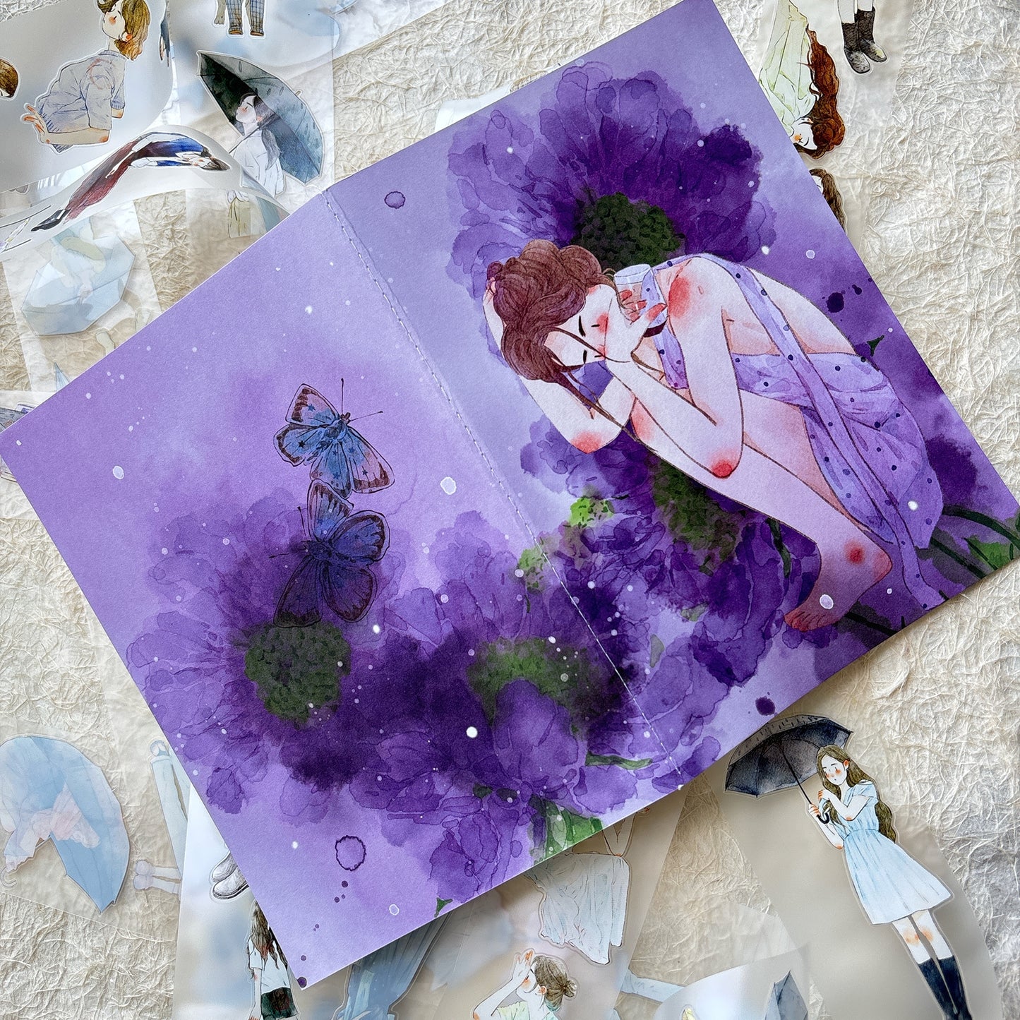 DingDing Vol14【8 Pcs 21x14.2cm,0.75kg A5 Notebook】,Washi Sticker Book,Passport, Blank Inner Pages,for Junk Journal,Journaling,Scrapbooking