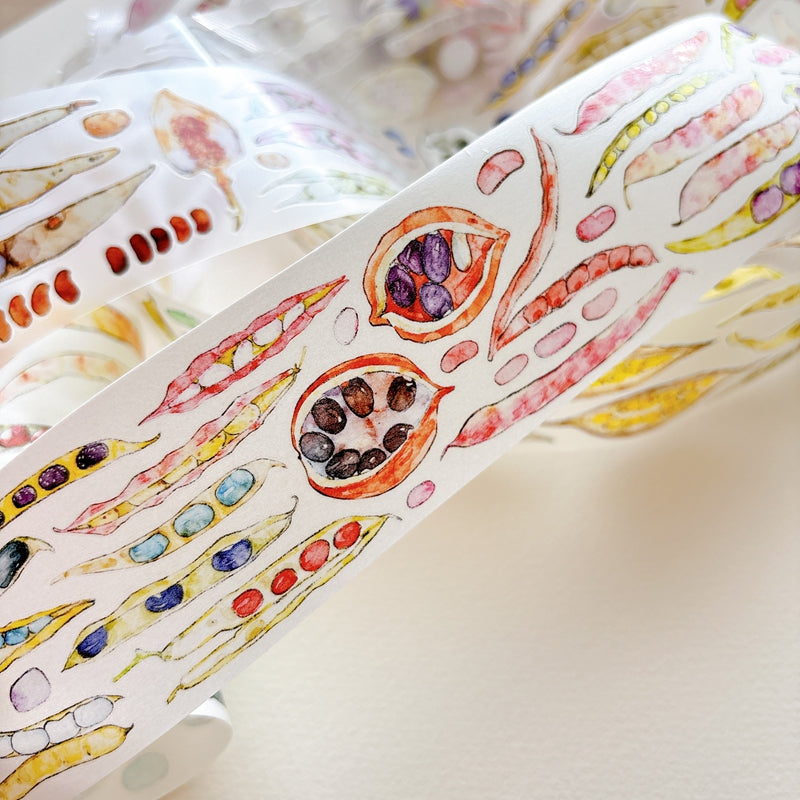 Seahorse Forest Vol.12【A68#Pod】Vintage Scene Original Design Pre-Cut Washi/PET Tape Stickers,for Scrapbook Supplies,Junk Journal Supplies