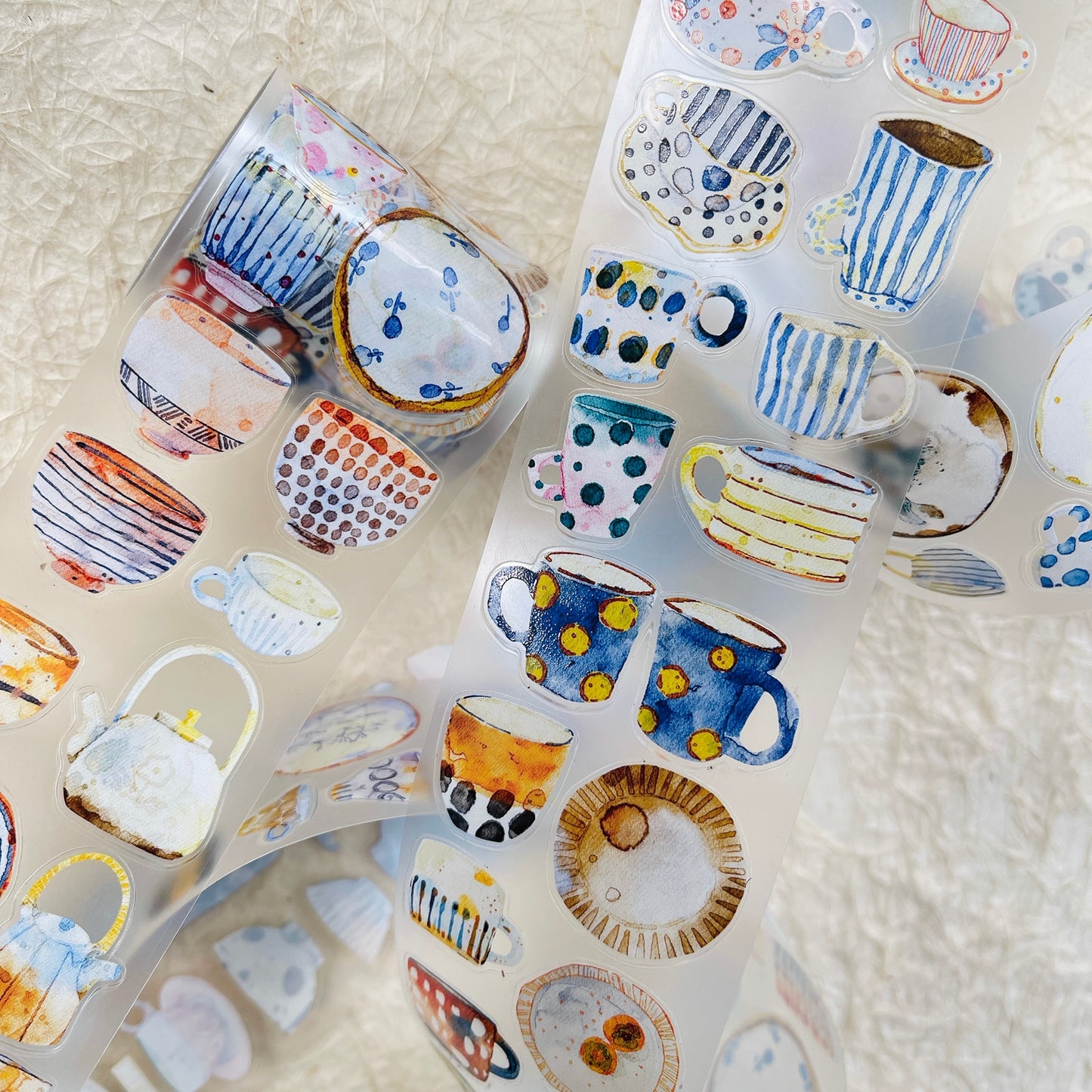 NuNu(DingDing) Vol1【N01 Shallow Cup of Clear Joy】Salt Style Washi/PET Tape Stickers,for Scrapbook Supplies,Scrapbook Tape Stickers,Junk Journal Supplies