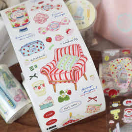 Dover Original【Colorful Pencils Small Things】Salt-style Cute Pre-cut Washi Tape Sticker
