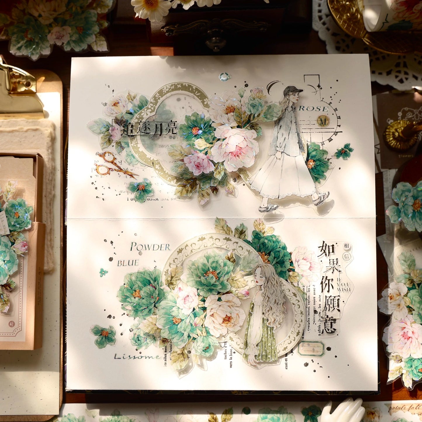 YiEr Vol16【Background Stamp】Imported Maple Red Rubber and Maple Wood Stamp