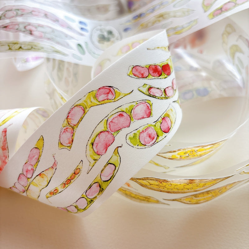 Seahorse Forest Vol.12【A68#Pod】Vintage Scene Original Design Pre-Cut Washi/PET Tape Stickers,for Scrapbook Supplies,Junk Journal Supplies