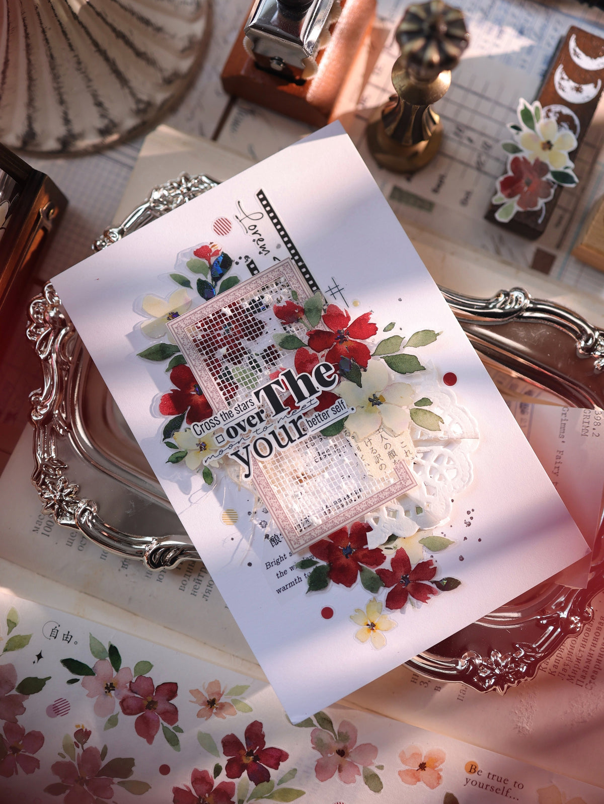 YiEr Vol18【Monet's Garden】Pre-cut Orginal Design Little Follower Washi Tape and PET Stickers