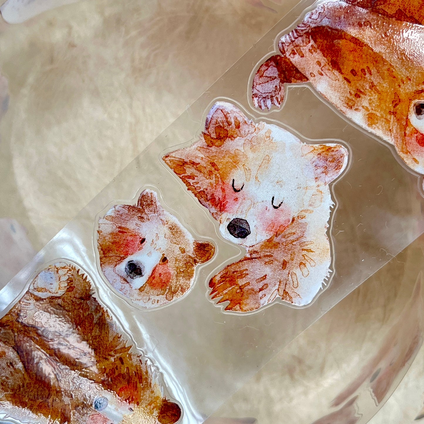 NuNu(DingDing) Vol1【N02 Brother Bear】Salt Style Washi/PET Tape Stickers,for Scrapbook Supplies,Scrapbook Tape Stickers,Junk Journal Supplies