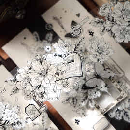 YiEr Vol16【Flower Language Collection】Floral Washi Tape and PET Stickers