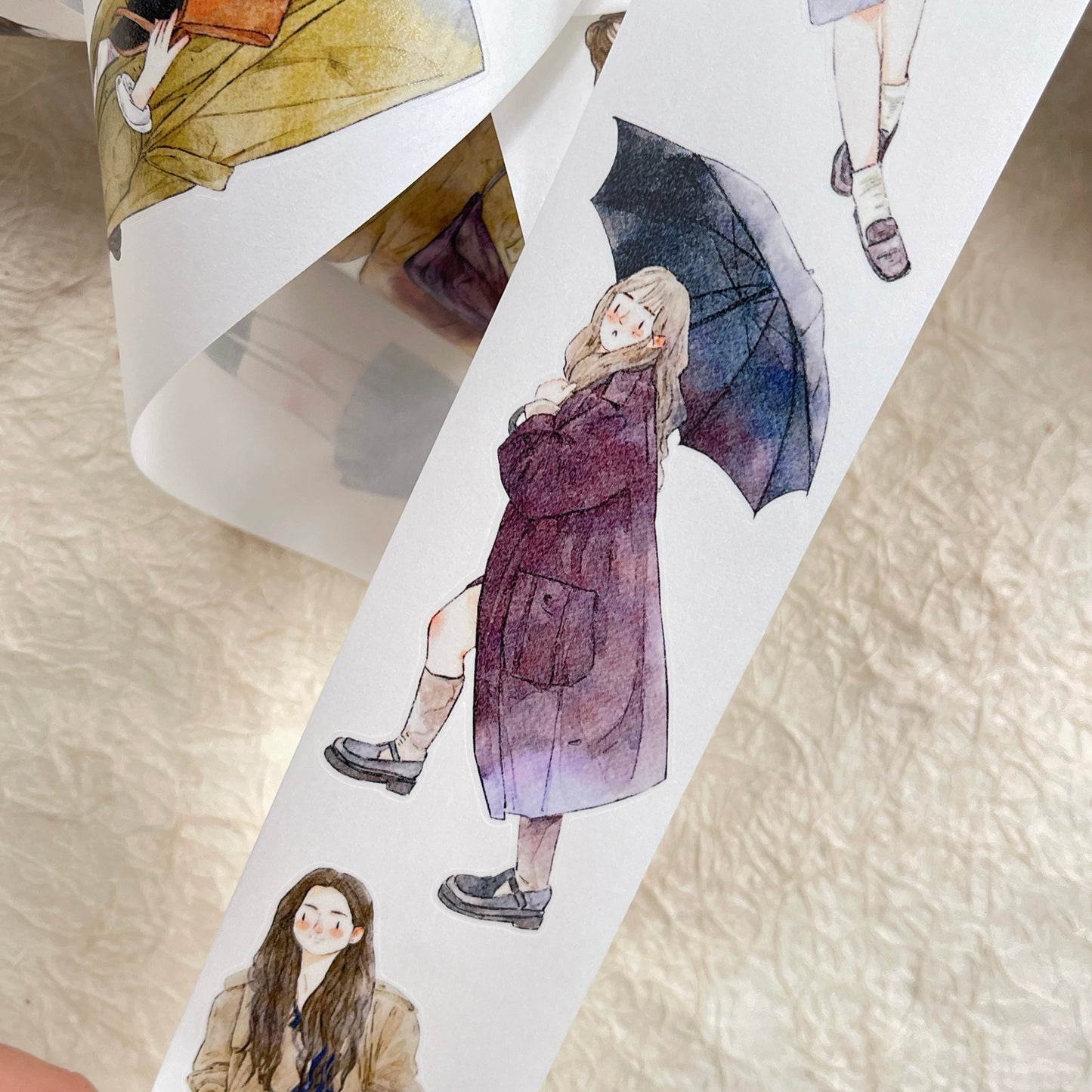 DingDing Vol12【44#Colors of Autumn】Original Design Pre-Cut Washi/PET Tape Stickers,for Scrapbook Supplies,Journaling,Junk Journal,Bullet Journal,Planner Stickers