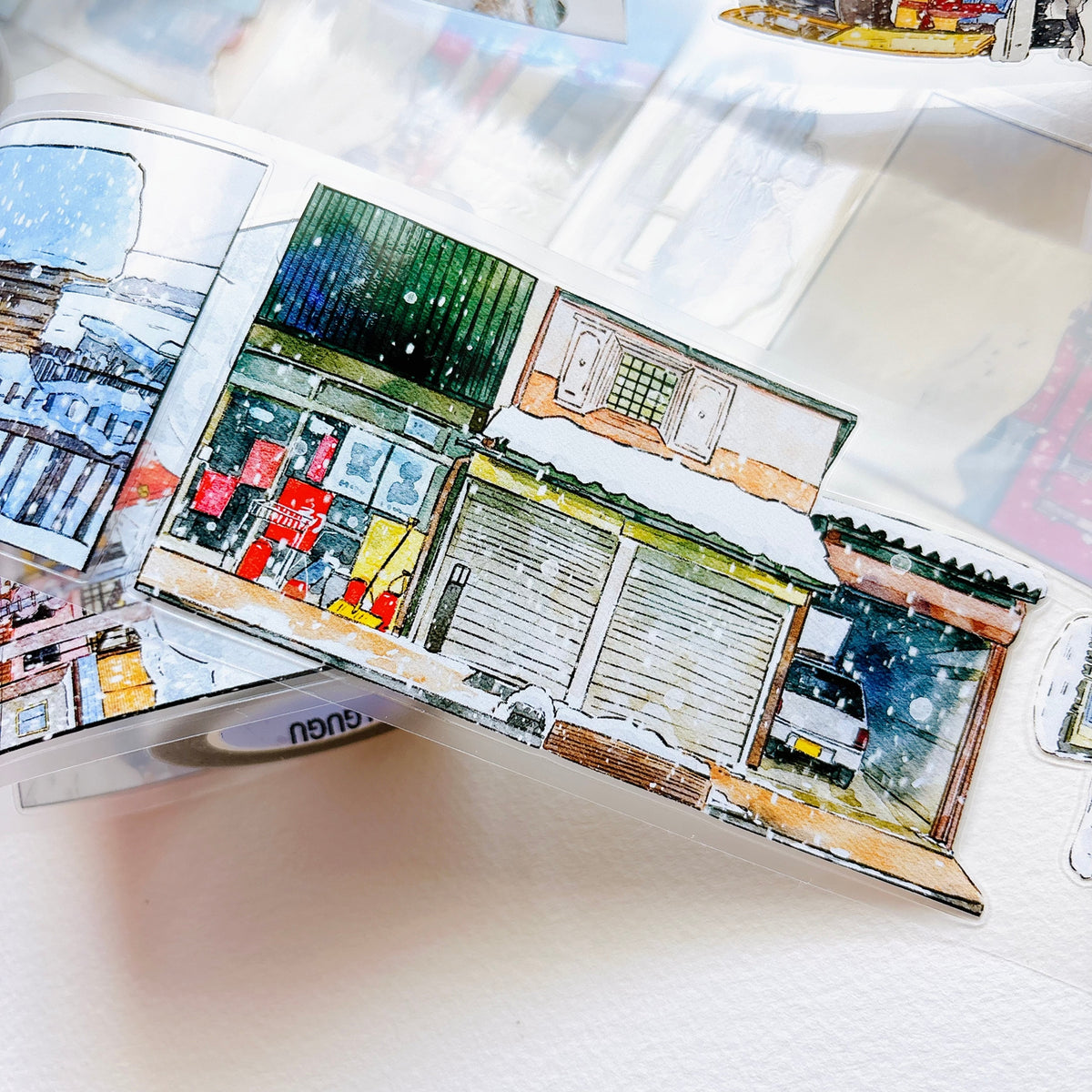 DingDing Vol.17【65#There is Winter】Original Design Pre-Cut Washi/PET Tape Stickers,for Scrapbook Supplies,Journaling,Junk Journal,Bullet Journal,Planner Stickers