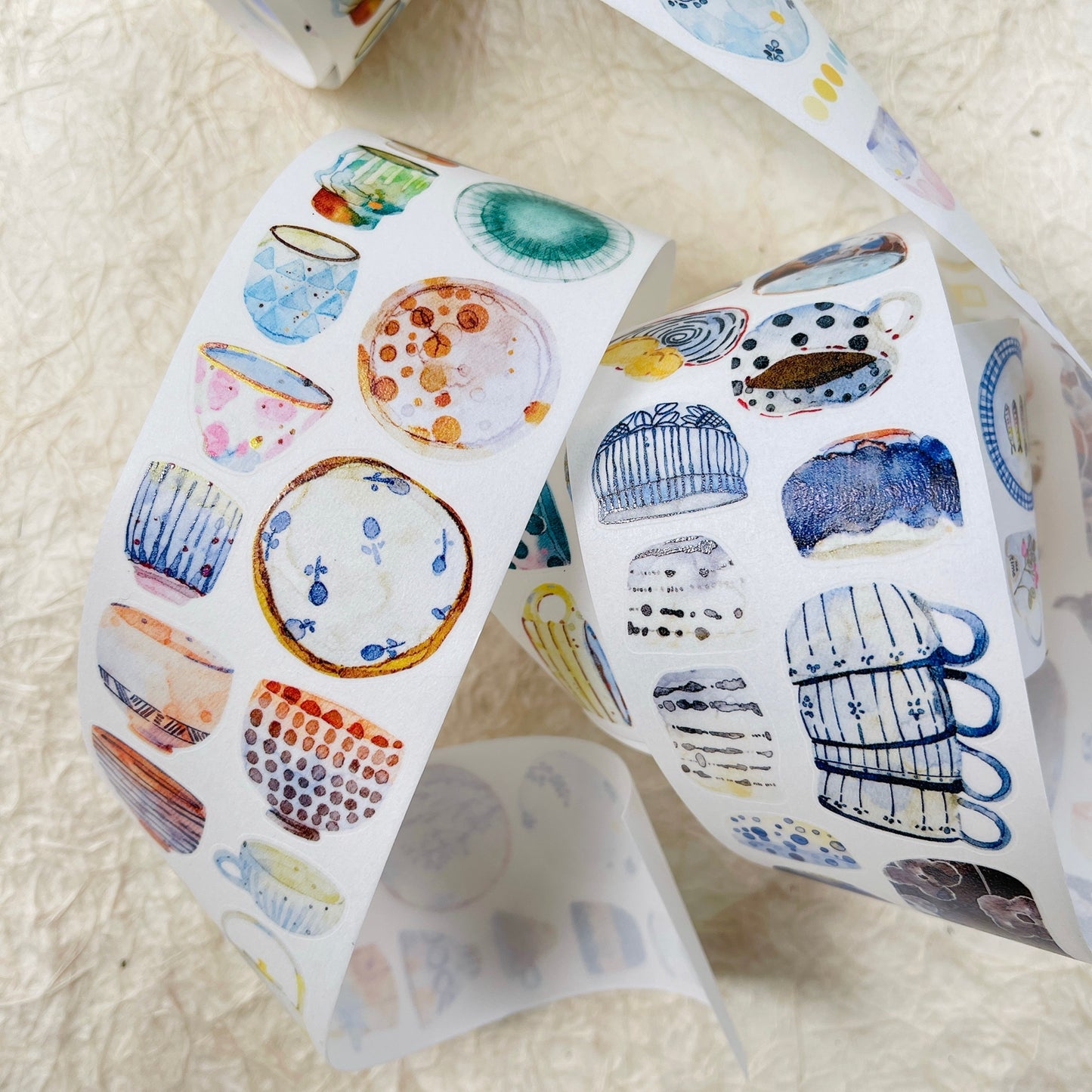 NuNu(DingDing) Vol1【N01 Shallow Cup of Clear Joy】Salt Style Washi/PET Tape Stickers,for Scrapbook Supplies,Scrapbook Tape Stickers,Junk Journal Supplies