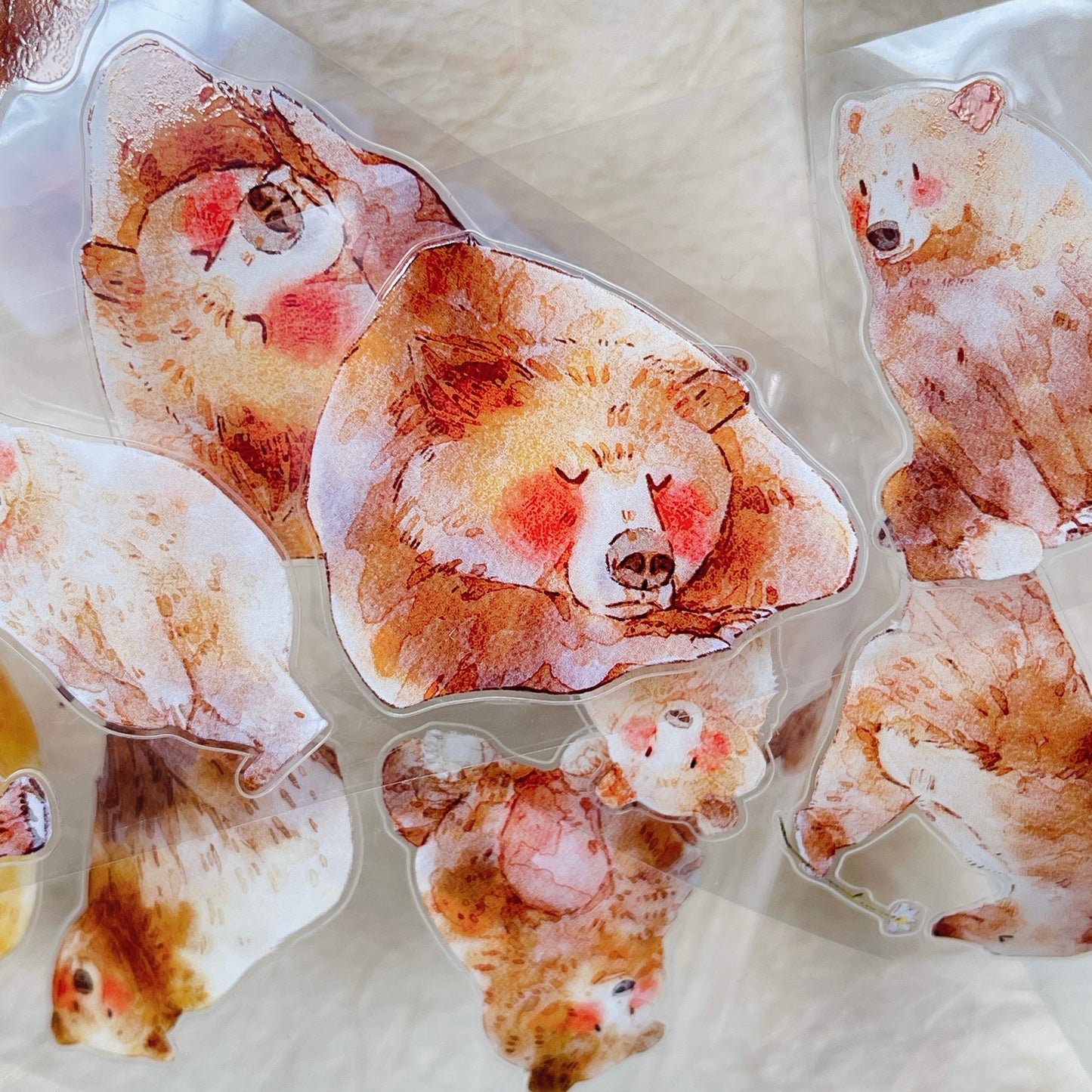 NuNu(DingDing) Vol1【N02 Brother Bear】Salt Style Washi/PET Tape Stickers,for Scrapbook Supplies,Scrapbook Tape Stickers,Junk Journal Supplies