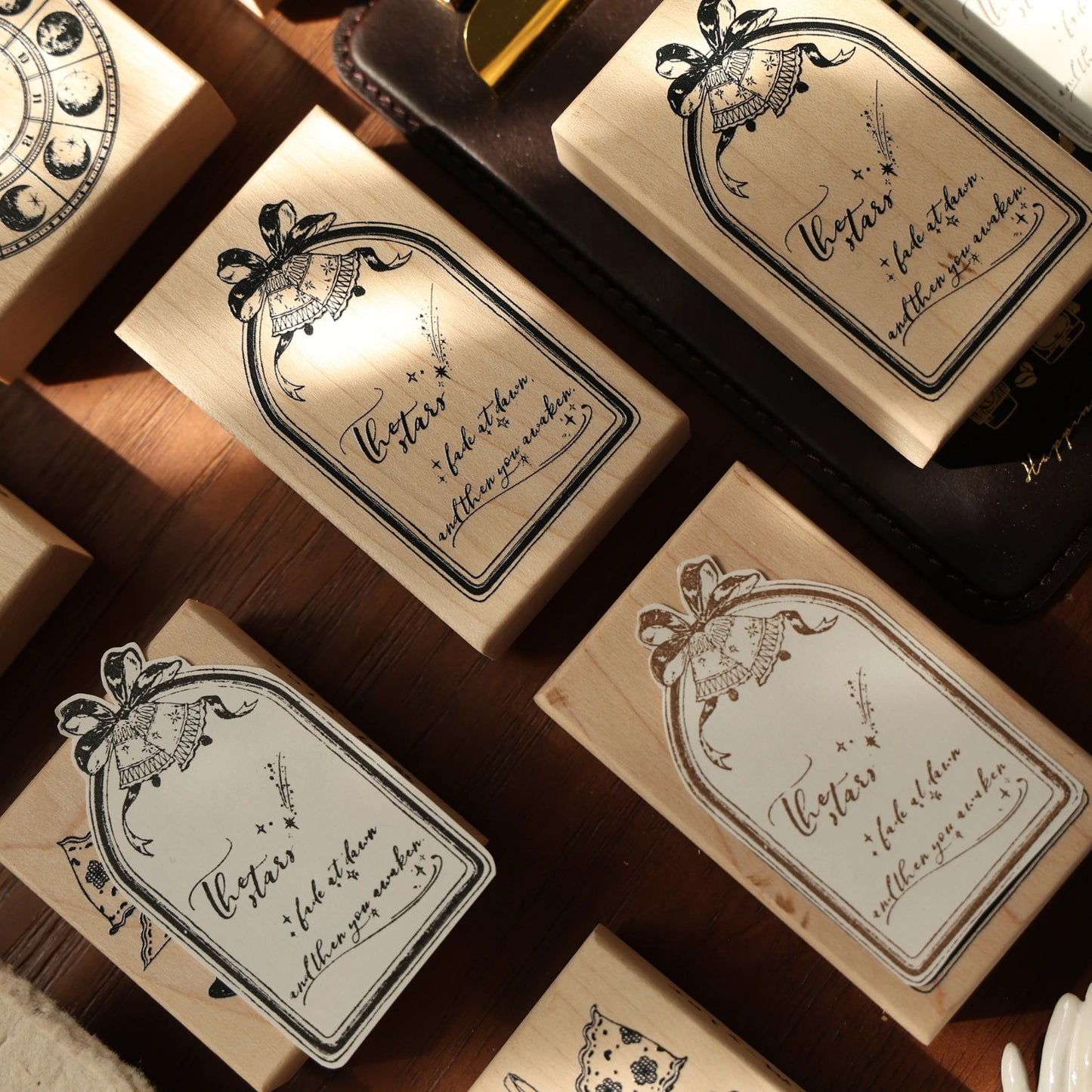 YiEr Vol16【Bell Compass Stamp】Imported Maple Red Rubber and Maple Wood Stamp