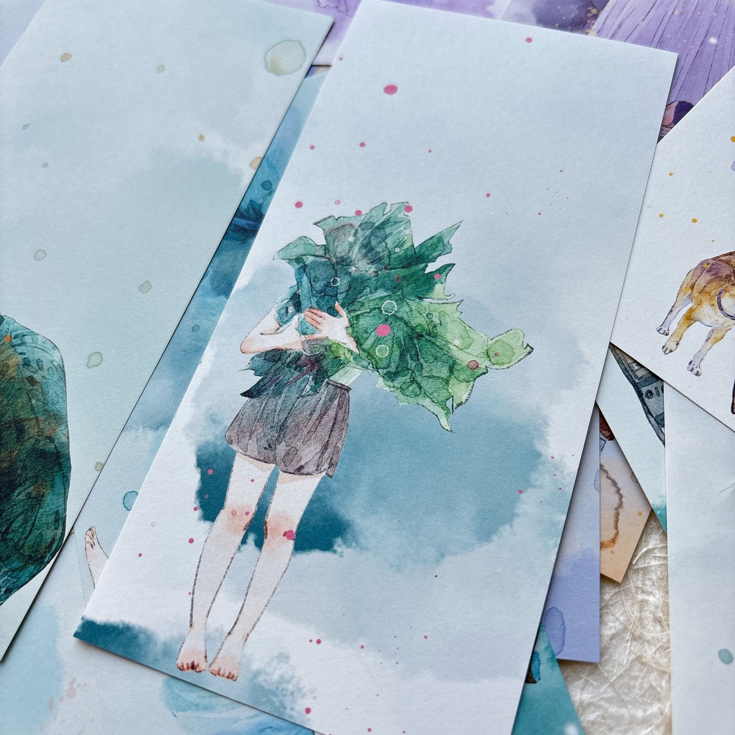 DingDing Vol14 【96 Pcs Rectangular  Sticky Notes With Unique Patterns】,Original Design Bookmark,Card,Gifts for Readers, Page Marker Book Markers for Women Girls Adults Kids