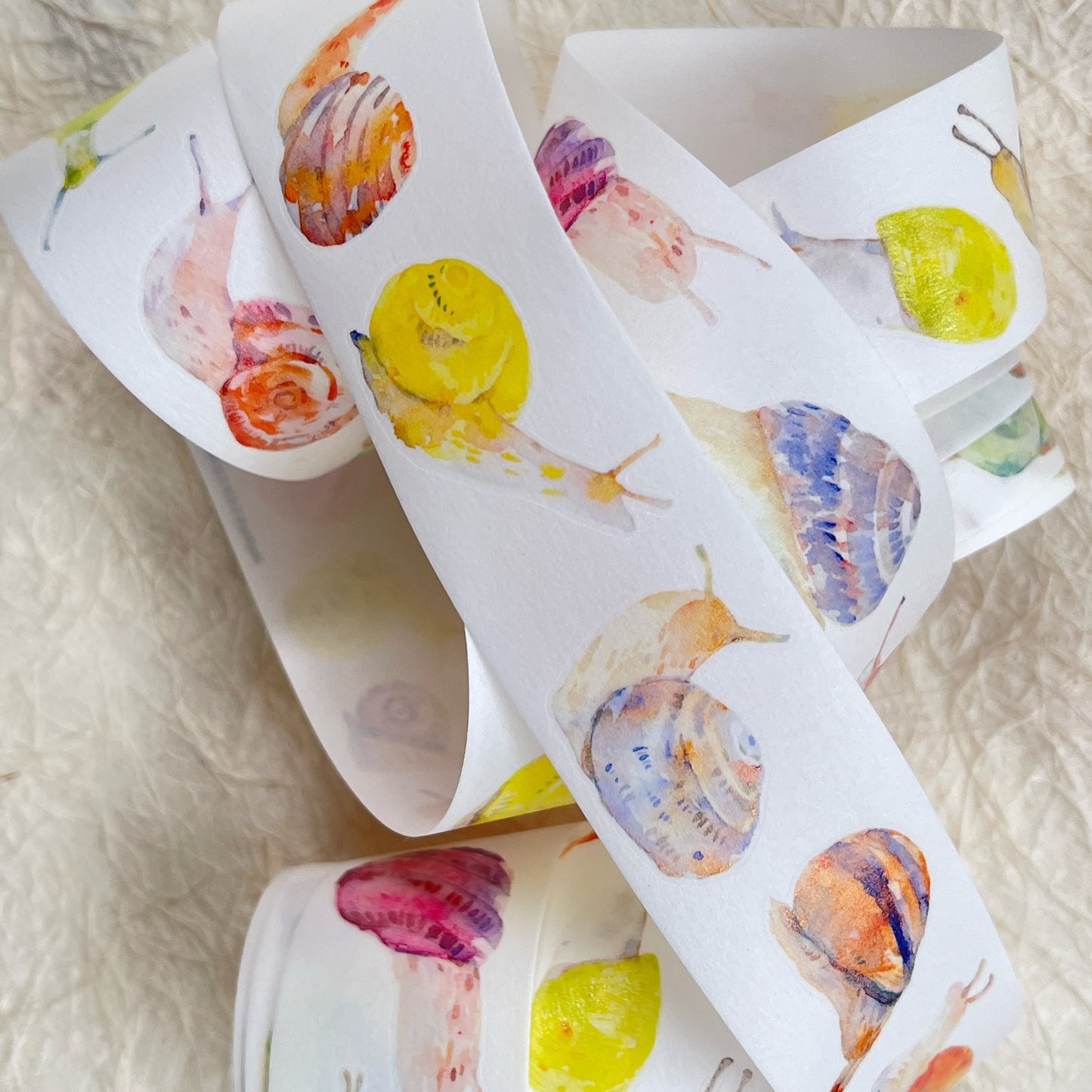 NuNu(DingDing) Vol1【N04 Snail】Salt Style Washi/PET Tape Stickers,for Scrapbook Supplies,Scrapbook Tape Stickers,Junk Journal Supplies