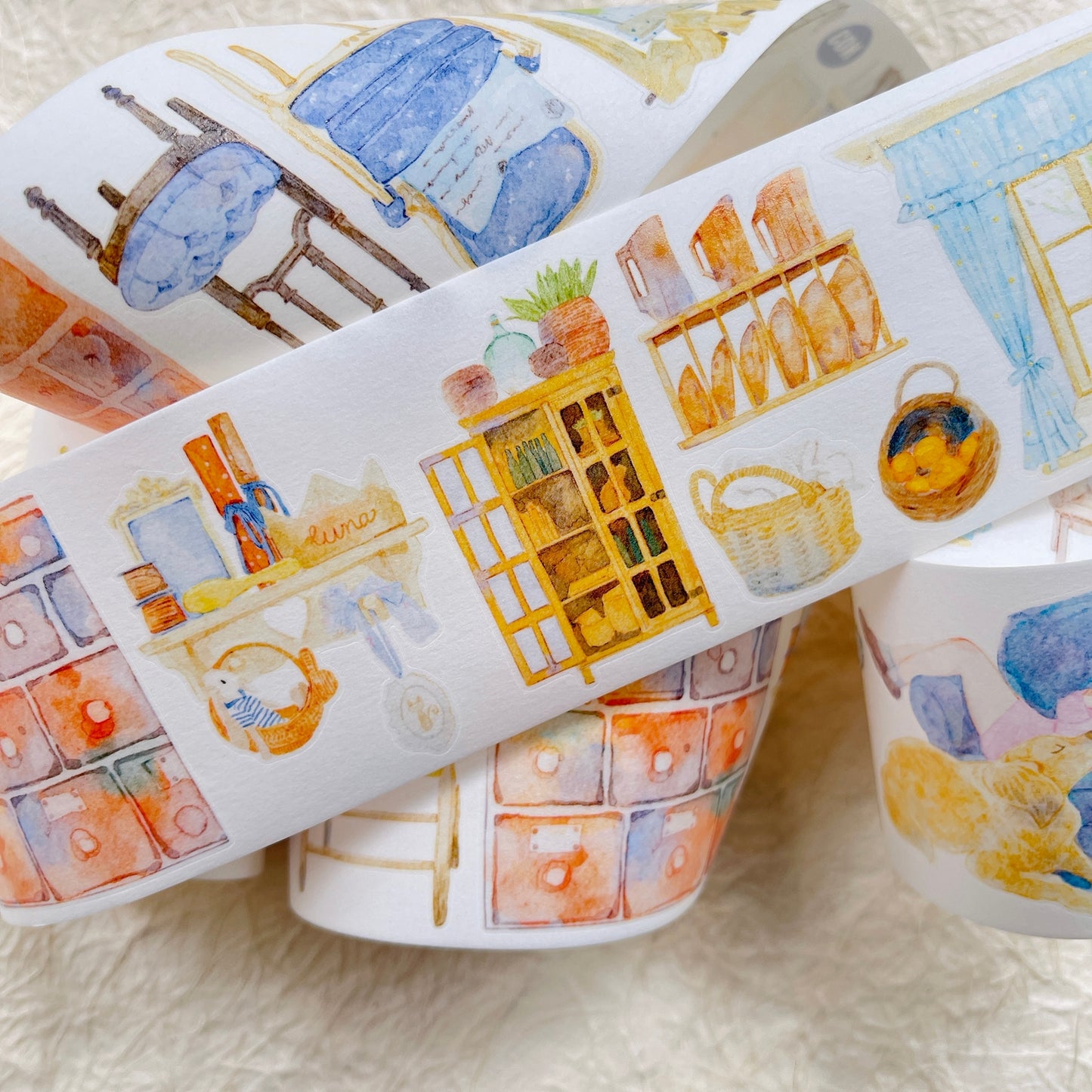 NuNu(DingDing) Vol1【N03 Leave a Blank Space in Life】Salt Style Washi/PET Tape Stickers,for Scrapbook Supplies,Scrapbook Tape Stickers,Junk Journal Supplies