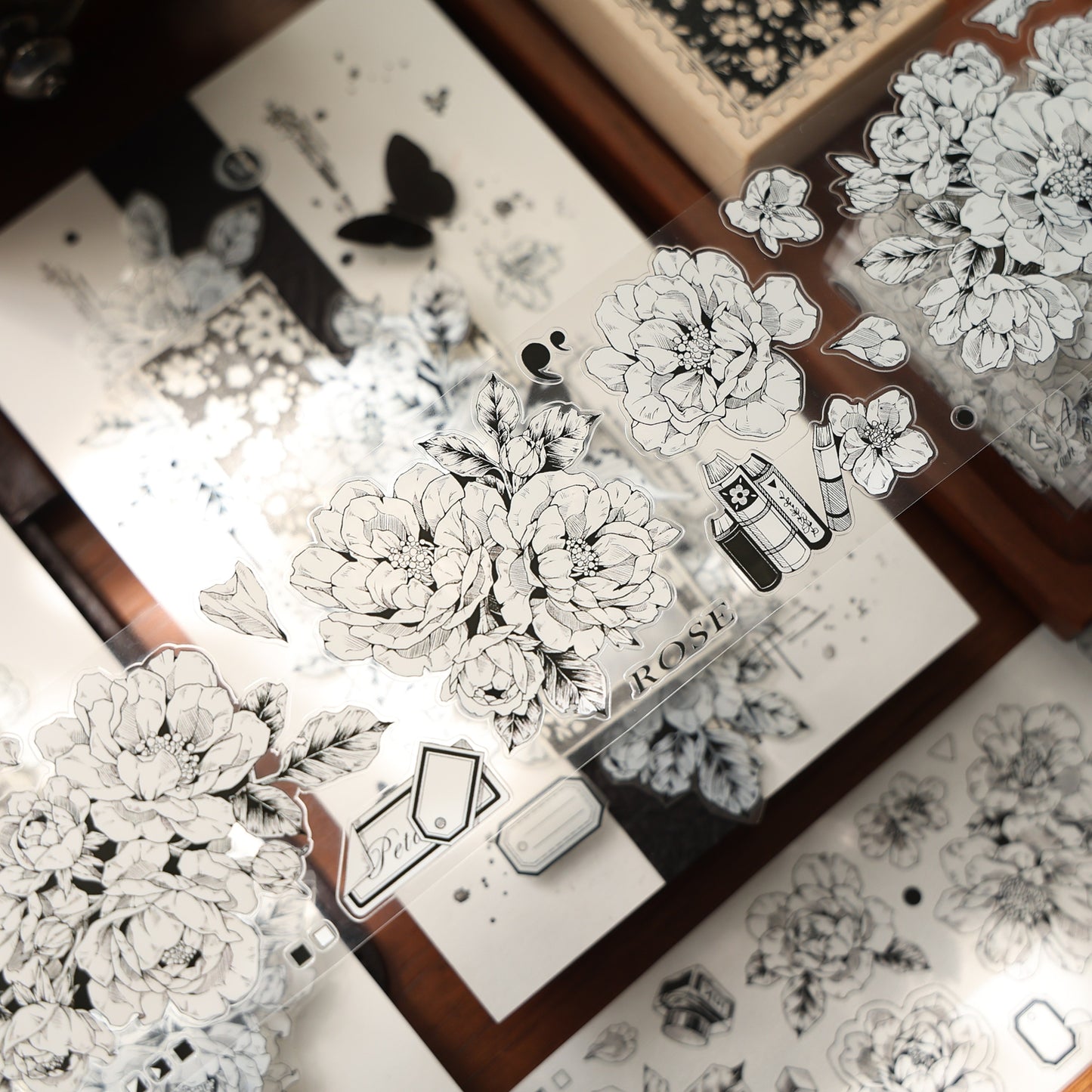 YiEr Vol16【Flower Language Collection】Floral Washi Tape and PET Stickers