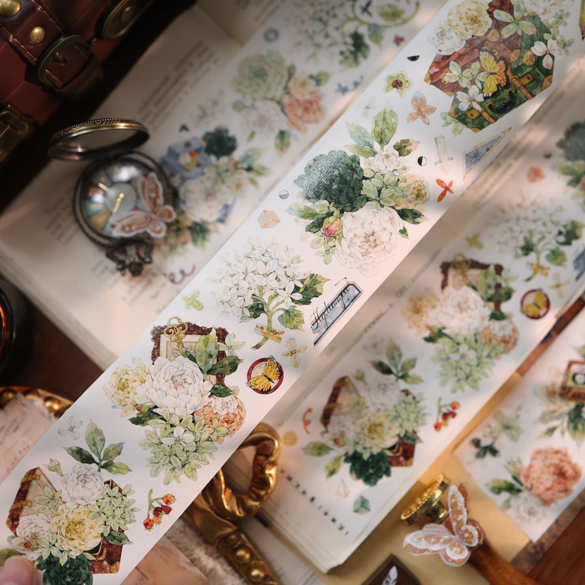 YiEr Vol18【Flower Box】Pre-cut Orginal Design Follower Washi Tape and PET Stickers