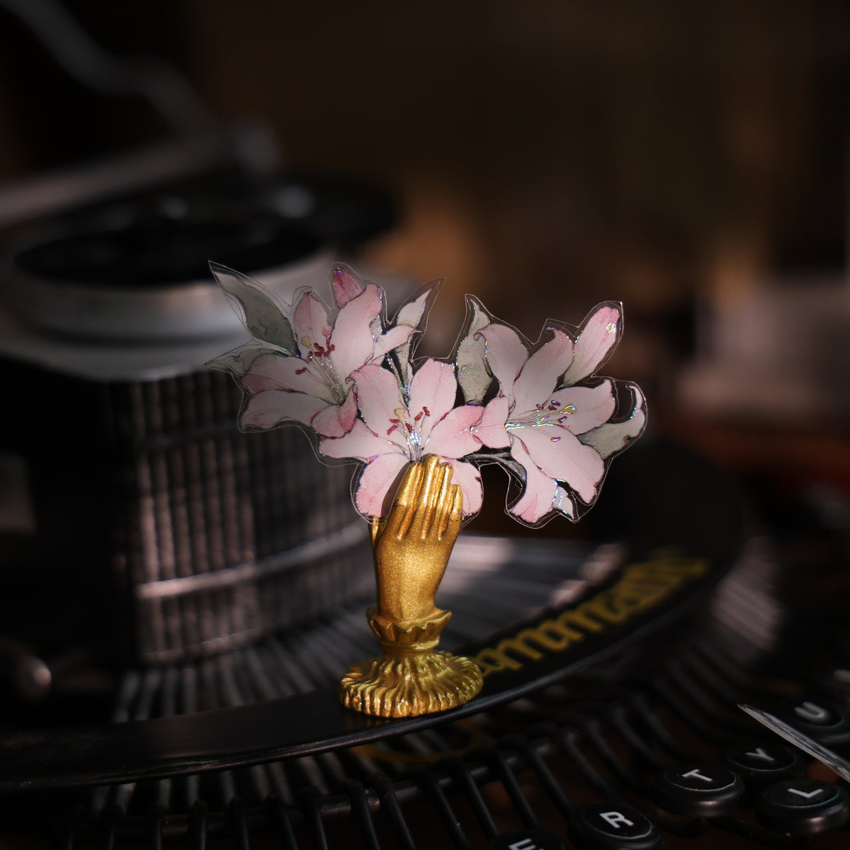 YiEr Vol18【Faint-Mist Lily】Pre-cut Orginal Design Follower Washi Tape and PET Stickers