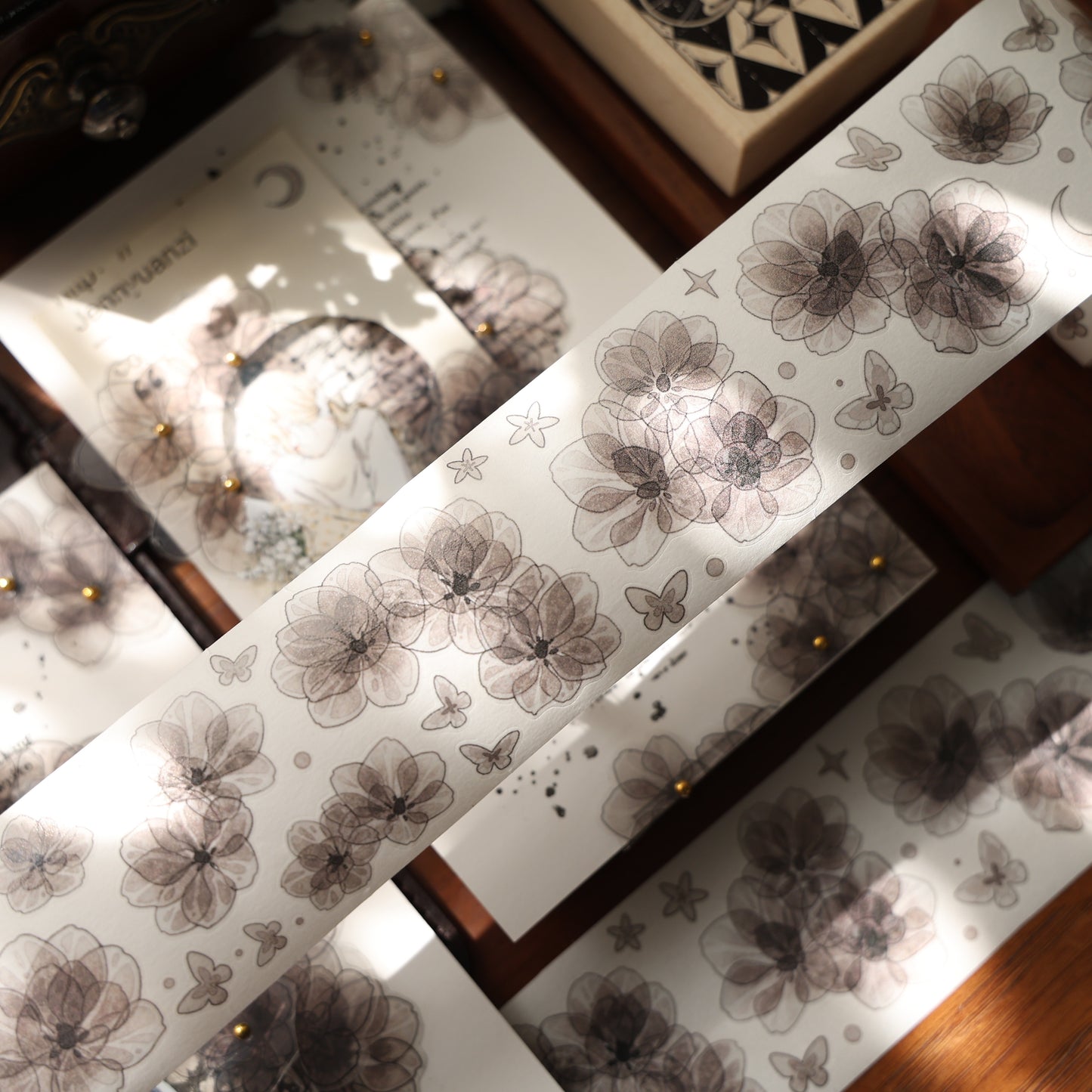 YiEr Vol16【Shadow Flower】Floral Washi Tape and PET Stickers
