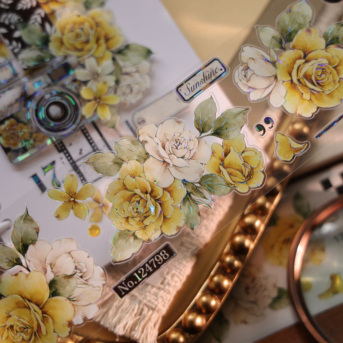 YiEr Vol18【Yellowed Letter Paper】Pre-cut Orginal Design Follower Washi Tape and PET Stickers