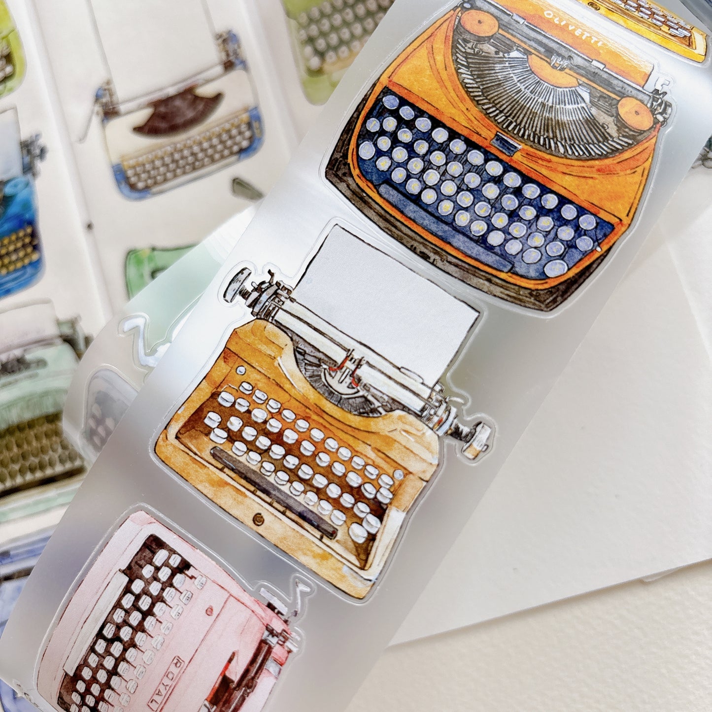 Seahorse Forest Vol11【A64#Tap-tap】Vintage Printer Original Design Pre-Cut Washi/PET Tape Stickers,for Scrapbook Supplies,Junk Journal Supplies