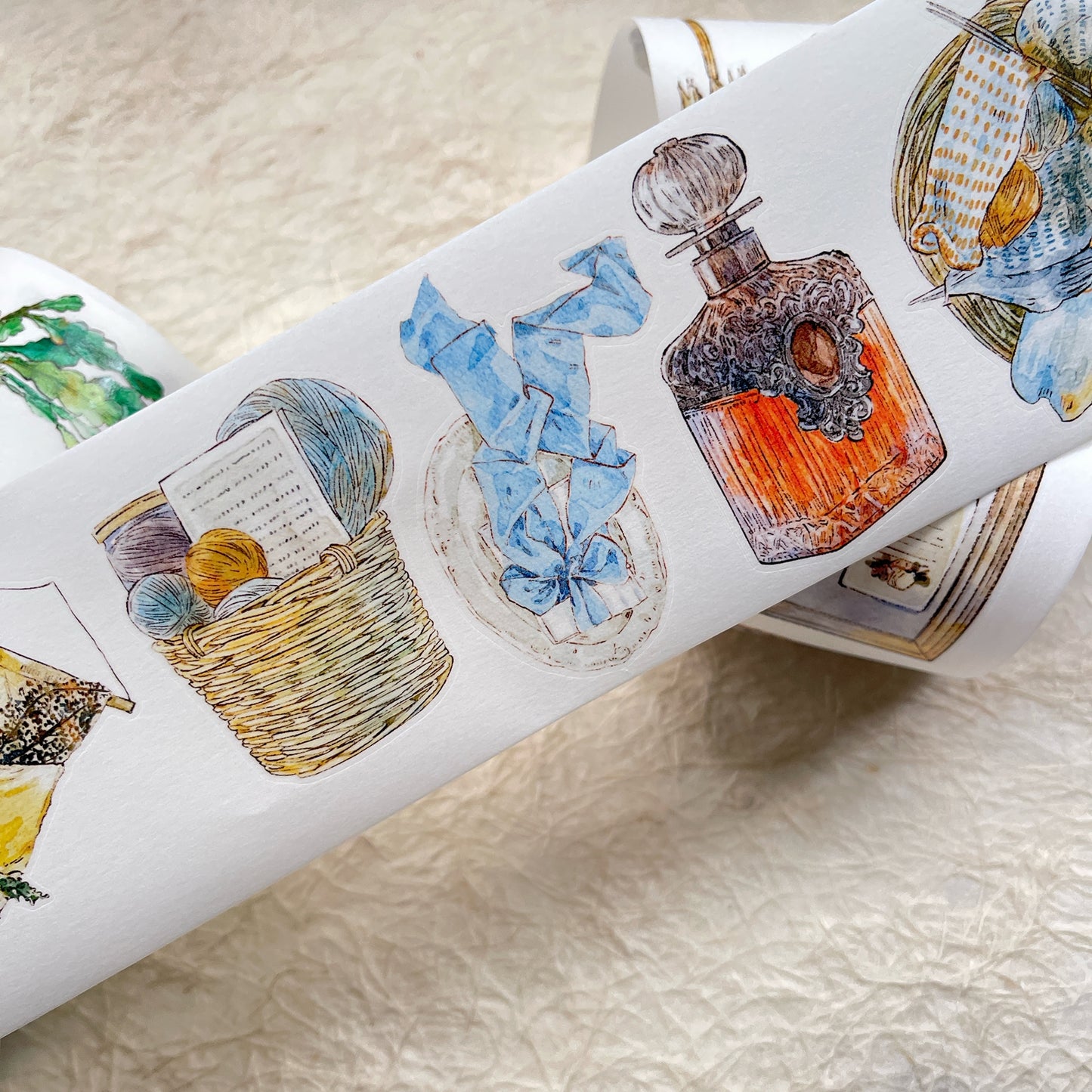 DingDing Vol12【45#Time Imprint】Original Design Pre-Cut Washi/PET Tape Stickers,for Scrapbook Supplies,Journaling,Junk Journal,Bullet Journal,Planner Stickers