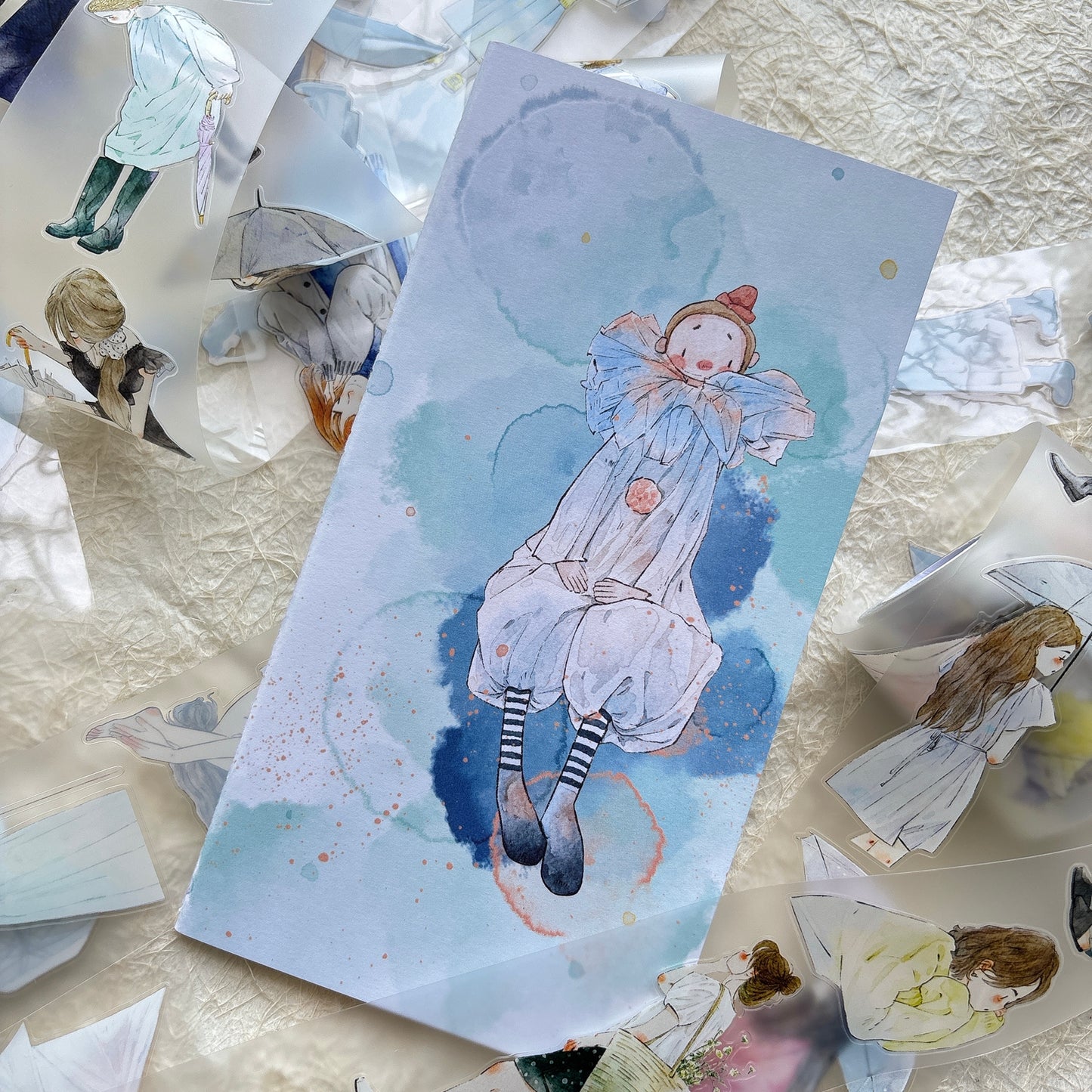 DingDing Vol14【10 Pcs 21x11cm,0.7kg TN Notebook】,Washi Sticker Book,Passport, Blank Inner Pages,for Junk Journal,Journaling,Scrapbooking
