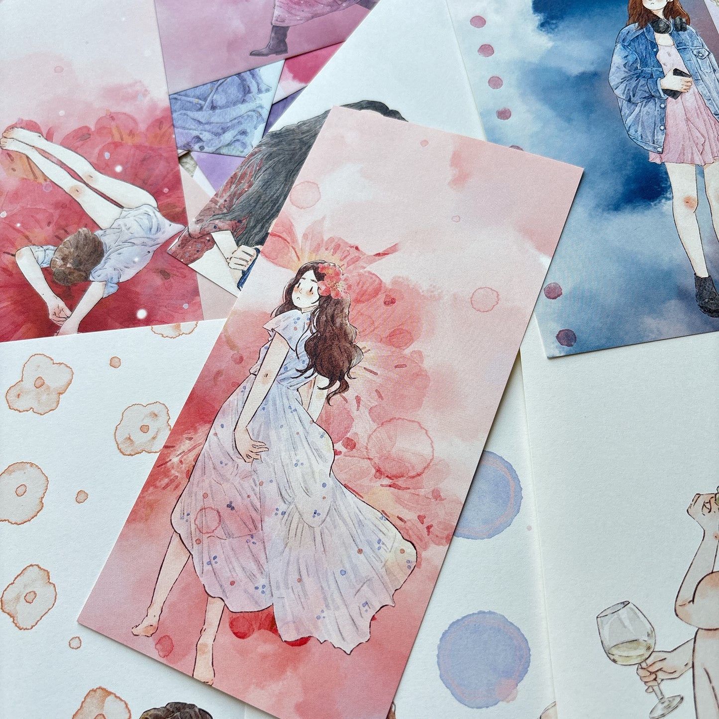 DingDing Vol14 【96 Pcs Rectangular  Sticky Notes With Unique Patterns】,Original Design Bookmark,Card,Gifts for Readers, Page Marker Book Markers for Women Girls Adults Kids