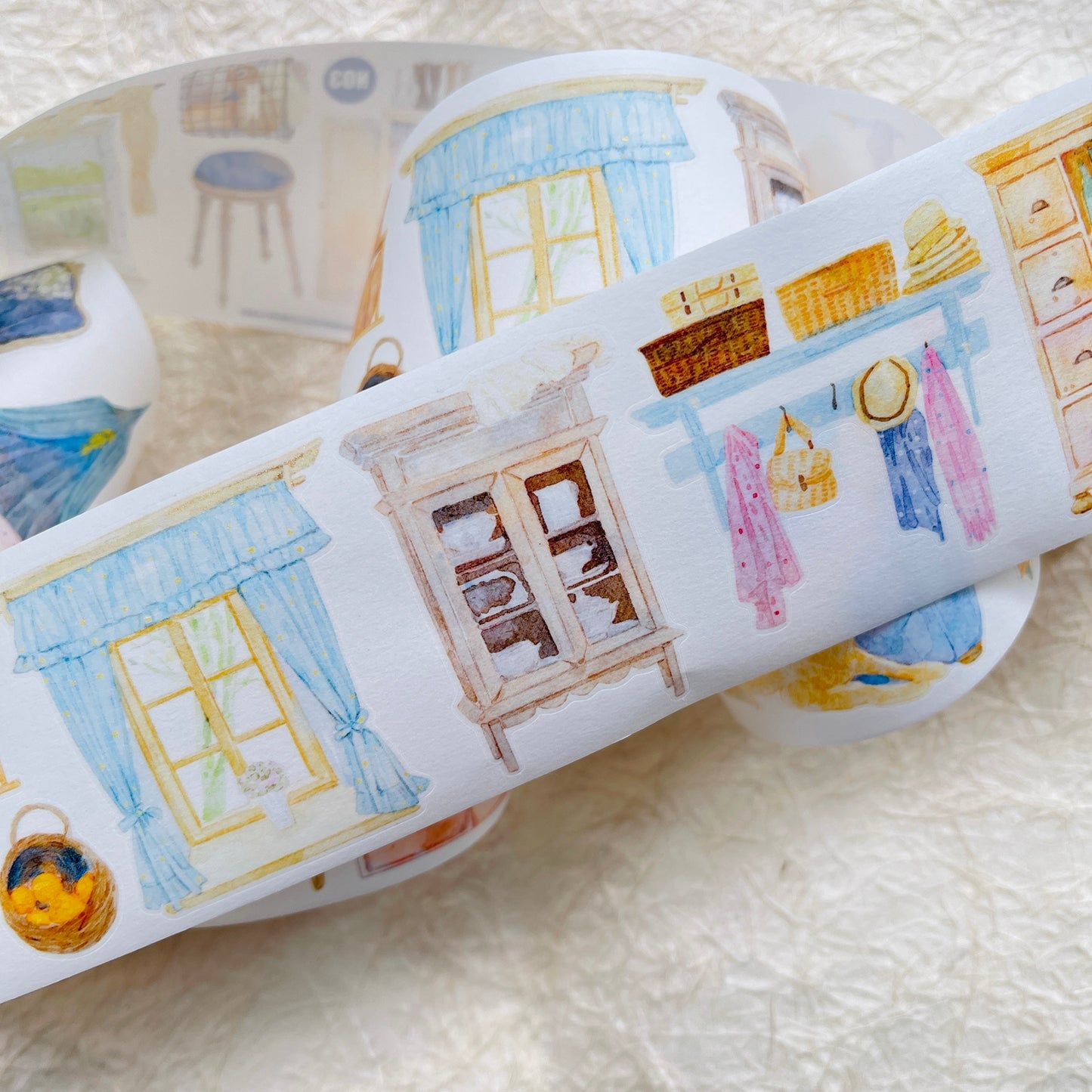 NuNu(DingDing) Vol1【N03 Leave a Blank Space in Life】Salt Style Washi/PET Tape Stickers,for Scrapbook Supplies,Scrapbook Tape Stickers,Junk Journal Supplies