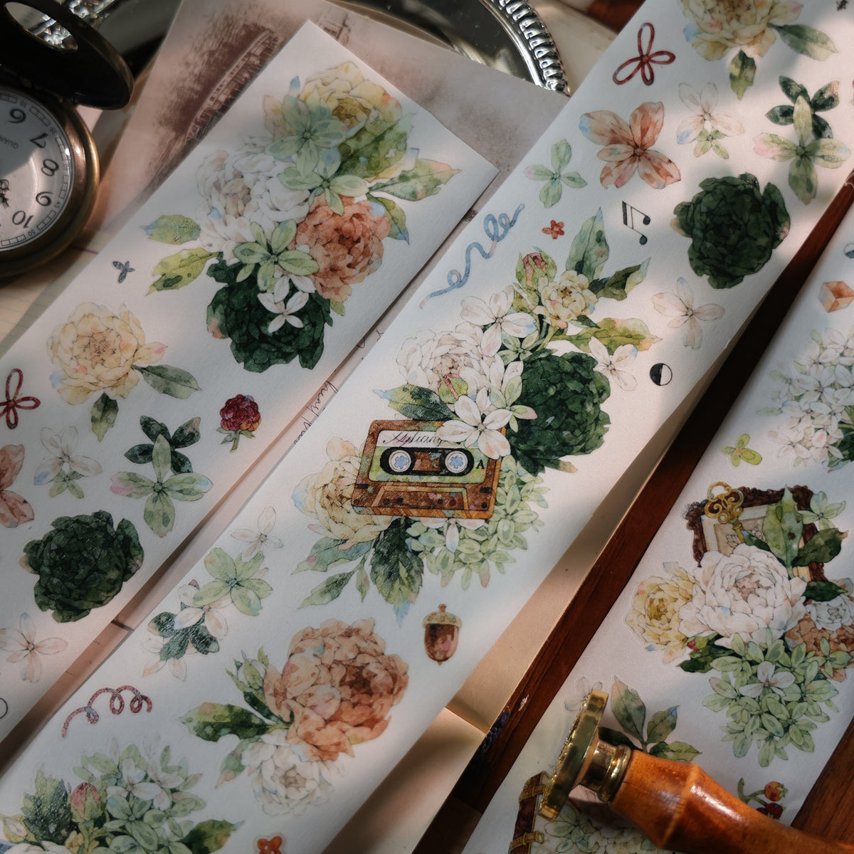 YiEr Vol18【Flower Box】Pre-cut Orginal Design Follower Washi Tape and PET Stickers