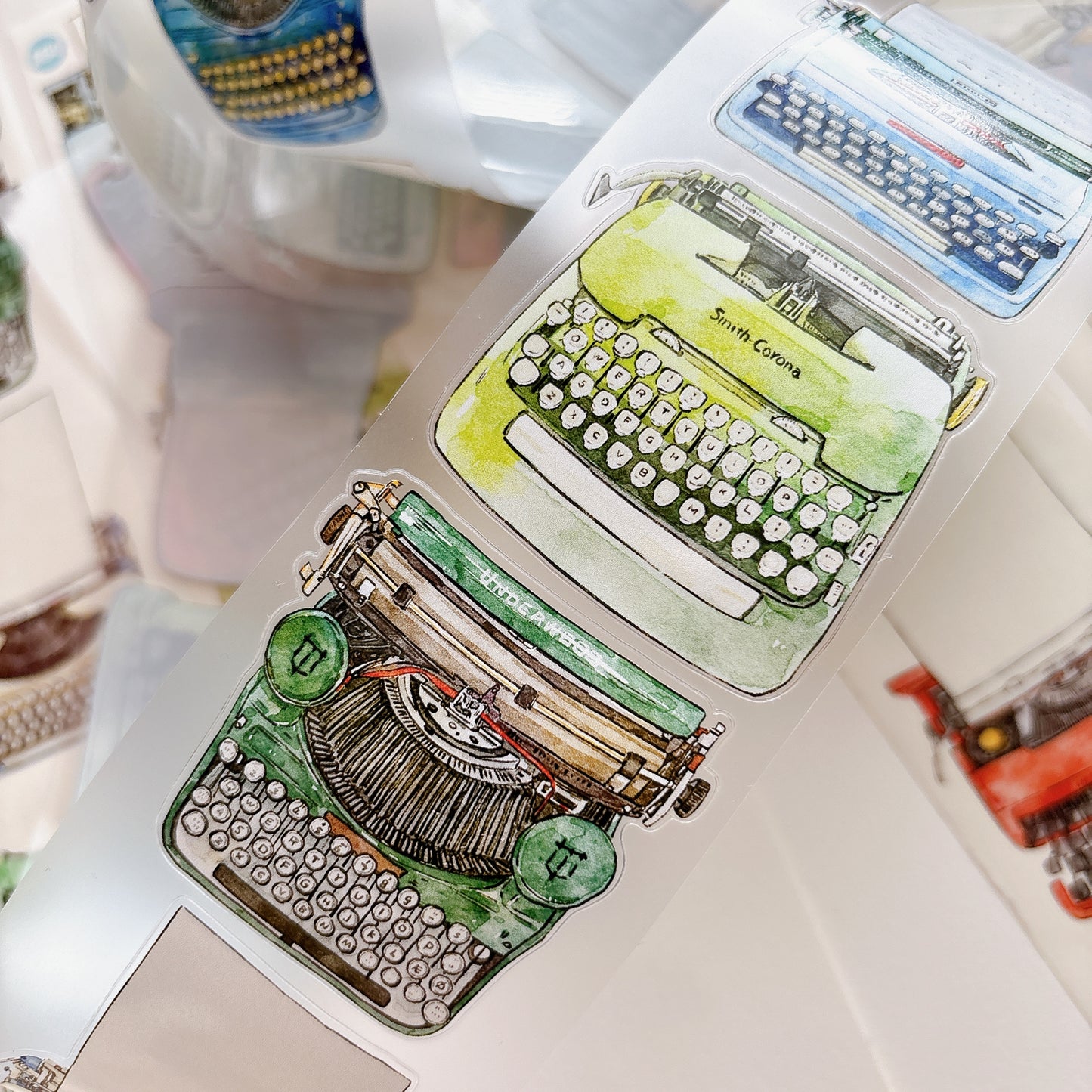 Seahorse Forest Vol11【A64#Tap-tap】Vintage Printer Original Design Pre-Cut Washi/PET Tape Stickers,for Scrapbook Supplies,Junk Journal Supplies
