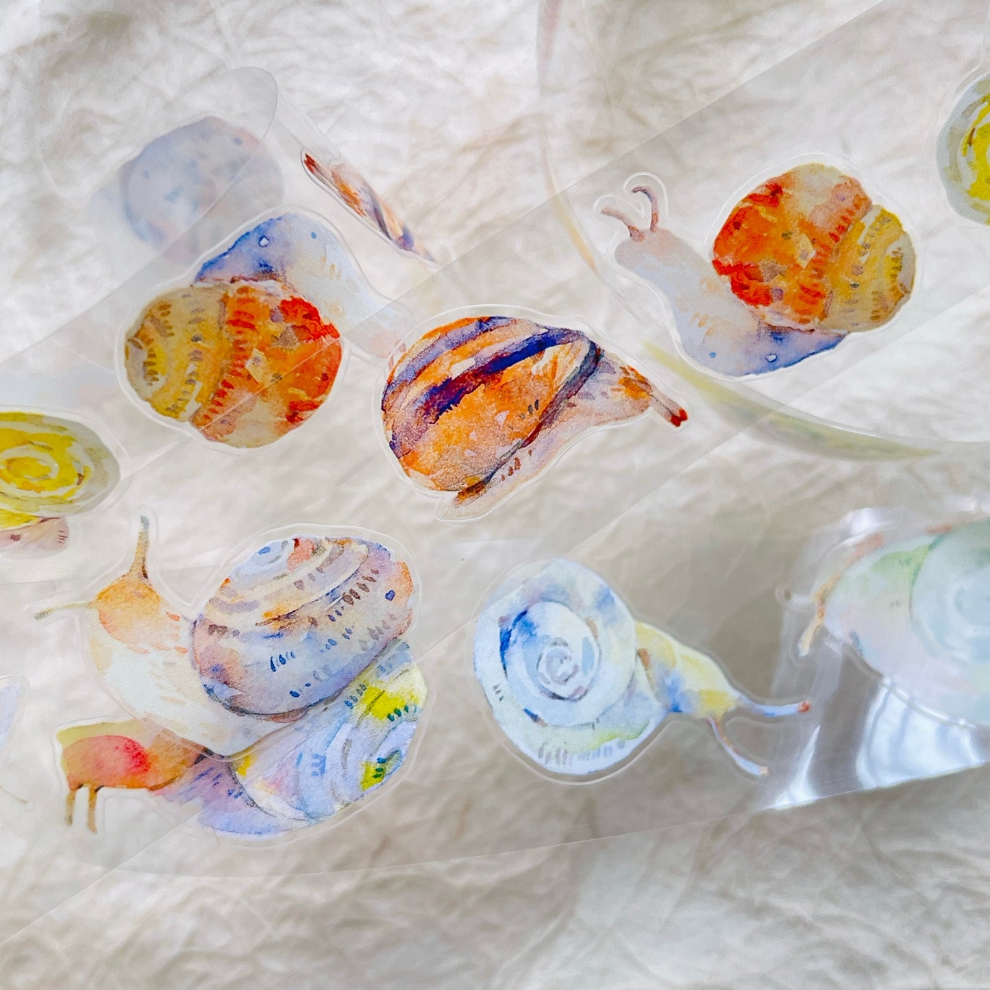 NuNu(DingDing) Vol1【N04 Snail】Salt Style Washi/PET Tape Stickers,for Scrapbook Supplies,Scrapbook Tape Stickers,Junk Journal Supplies