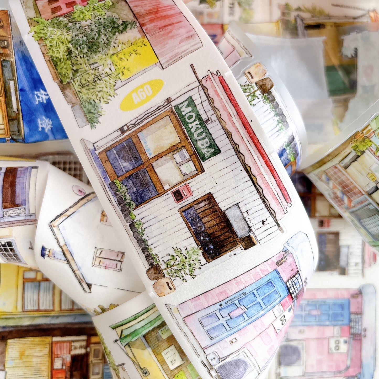 Seahorse Forest Vol11【A60#Shed】Vintage Scene Original Design Pre-Cut Washi/PET Tape Stickers,for Scrapbook Supplies,Junk Journal Supplies