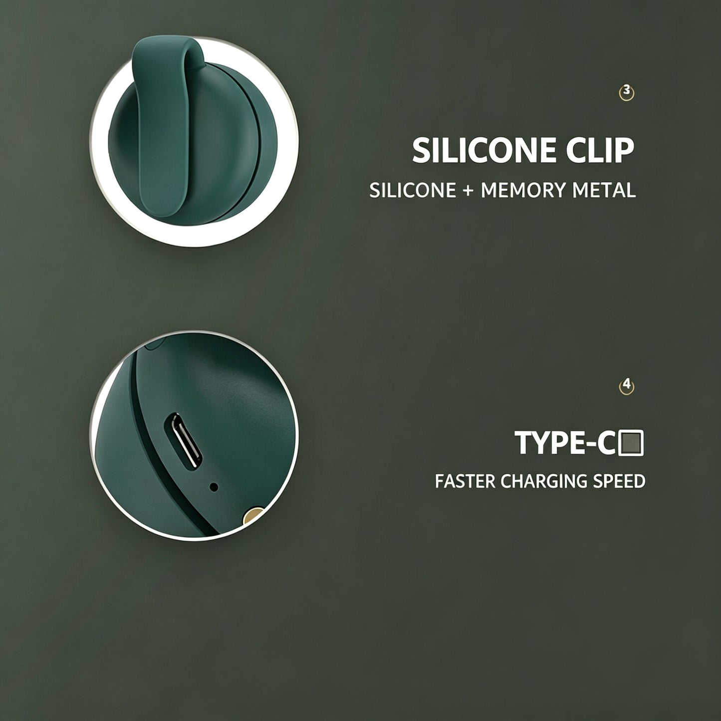 ‌Mini Cyclone-160g Bladeless Clip Fan, der überall hin mitkommt. 3 Geschwindigkeiten. 900 mAh. Silikonclip. Überall befestigbar. Freihändige Kühlung.