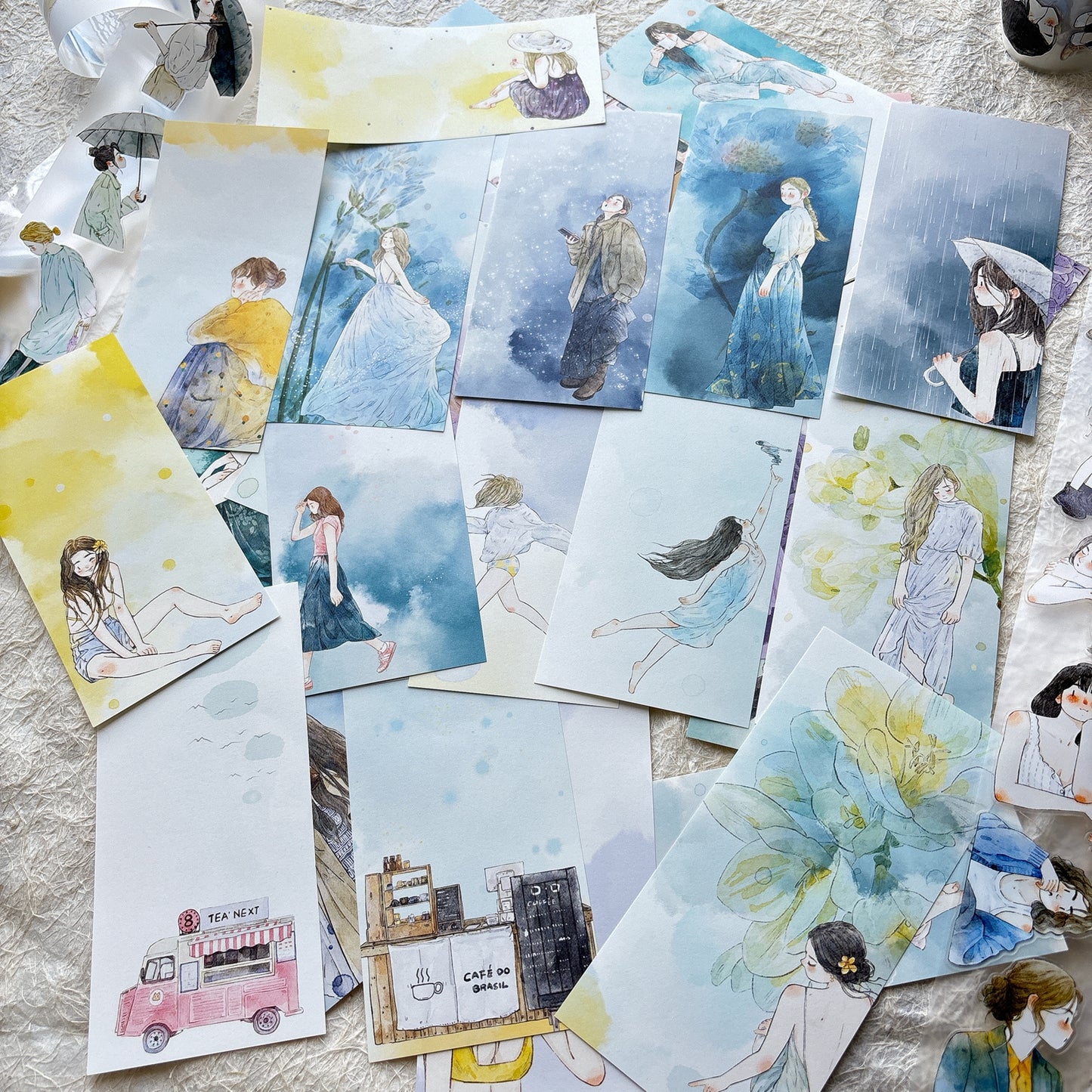 DingDing Vol14 【96 Pcs Rectangular  Sticky Notes With Unique Patterns】,Original Design Bookmark,Card,Gifts for Readers, Page Marker Book Markers for Women Girls Adults Kids