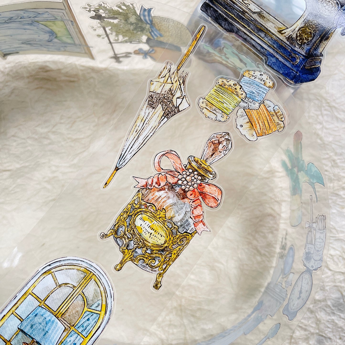 DingDing Vol12【45#Time Imprint】Original Design Pre-Cut Washi/PET Tape Stickers,for Scrapbook Supplies,Journaling,Junk Journal,Bullet Journal,Planner Stickers