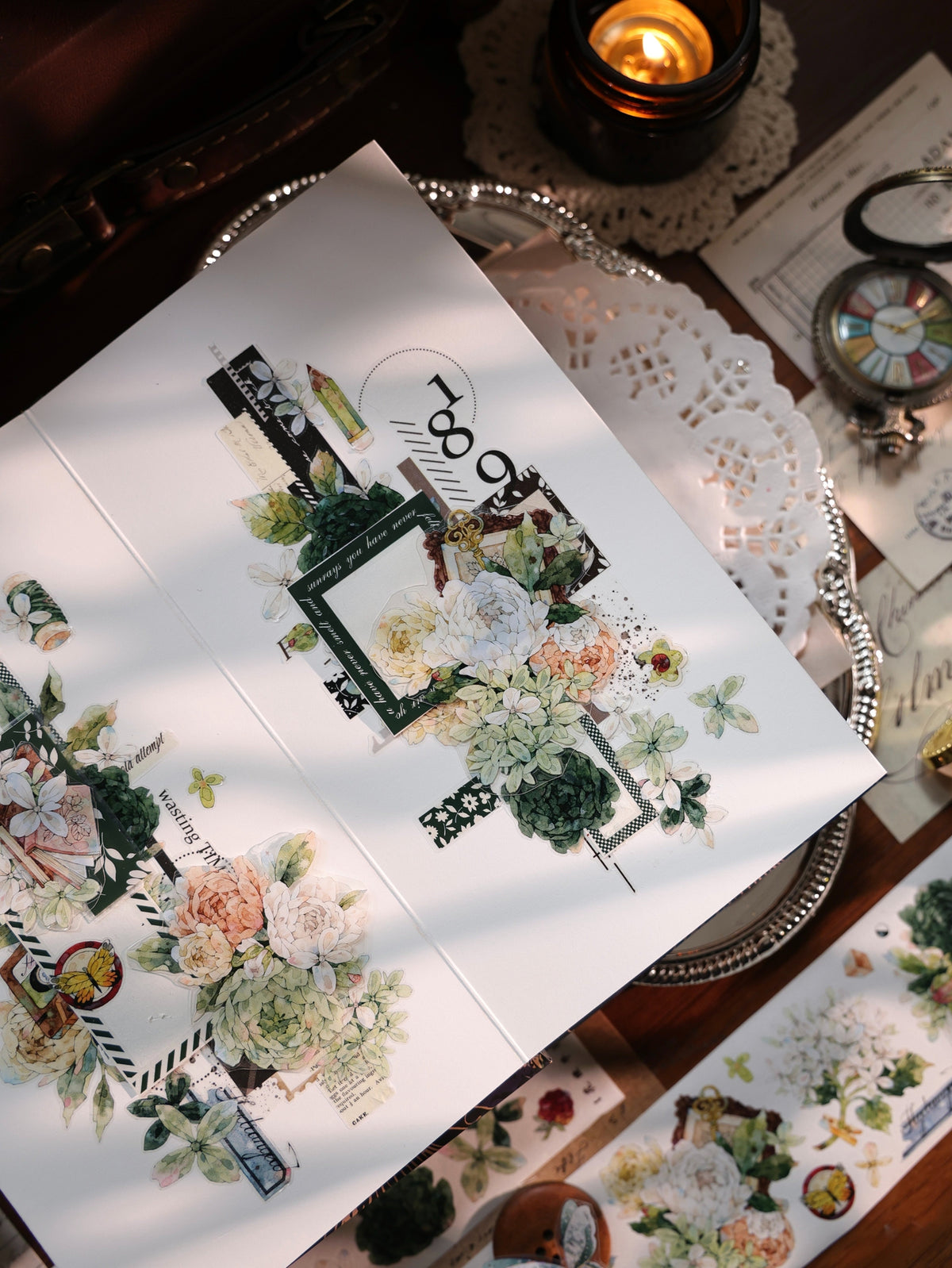 YiEr Vol18【Flower Box】Pre-cut Orginal Design Follower Washi Tape and PET Stickers