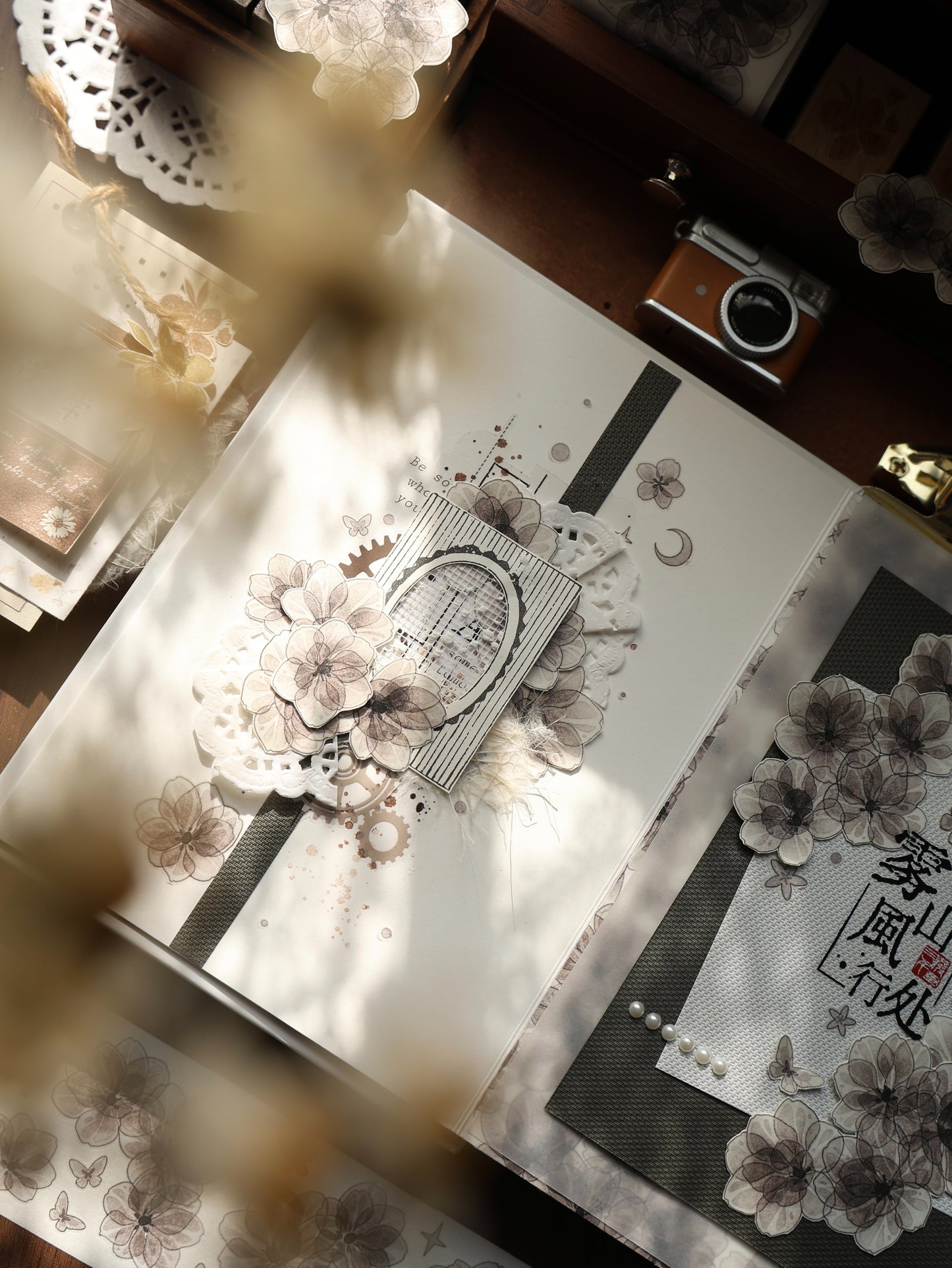 YiEr Vol16【Shadow Flower】Floral Washi Tape and PET Stickers