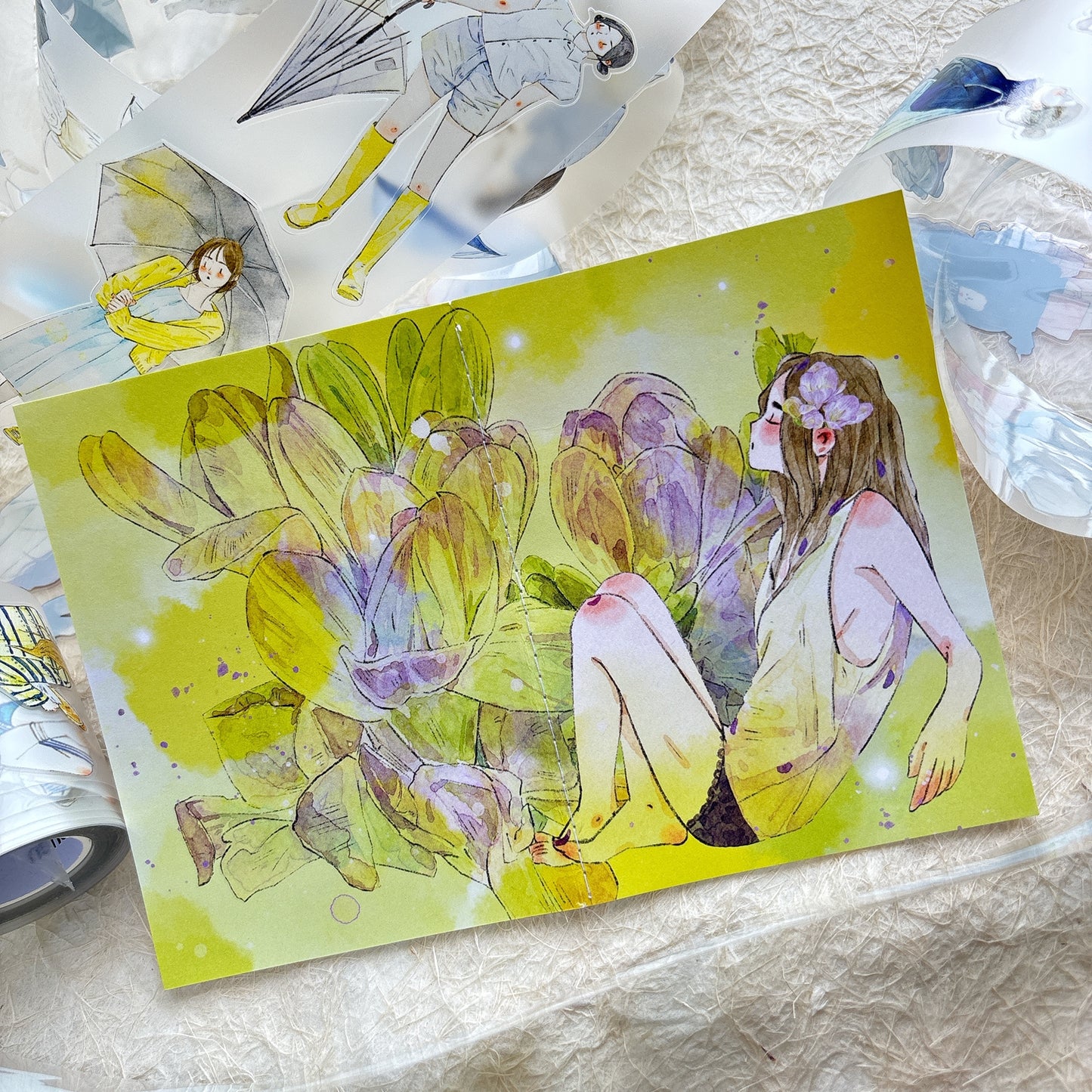 DingDing Vol9【8 Pcs 9*12.5cm Person Cover Travel Notebook】,Washi Sticker Book,Passport, Blank Inner Pages,for Junk Journal,Journaling,Scrapbooking