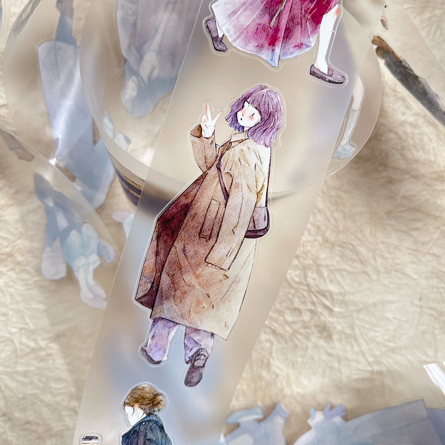 DingDing Vol12【44#Colors of Autumn】Original Design Pre-Cut Washi/PET Tape Stickers,for Scrapbook Supplies,Journaling,Junk Journal,Bullet Journal,Planner Stickers